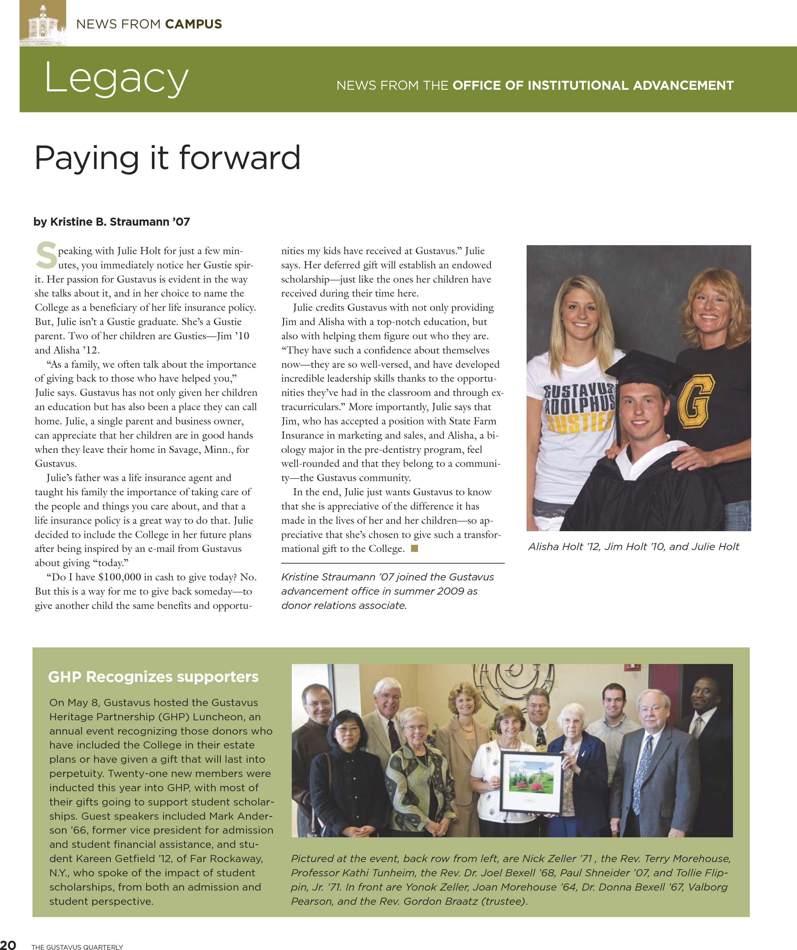 quarterly page