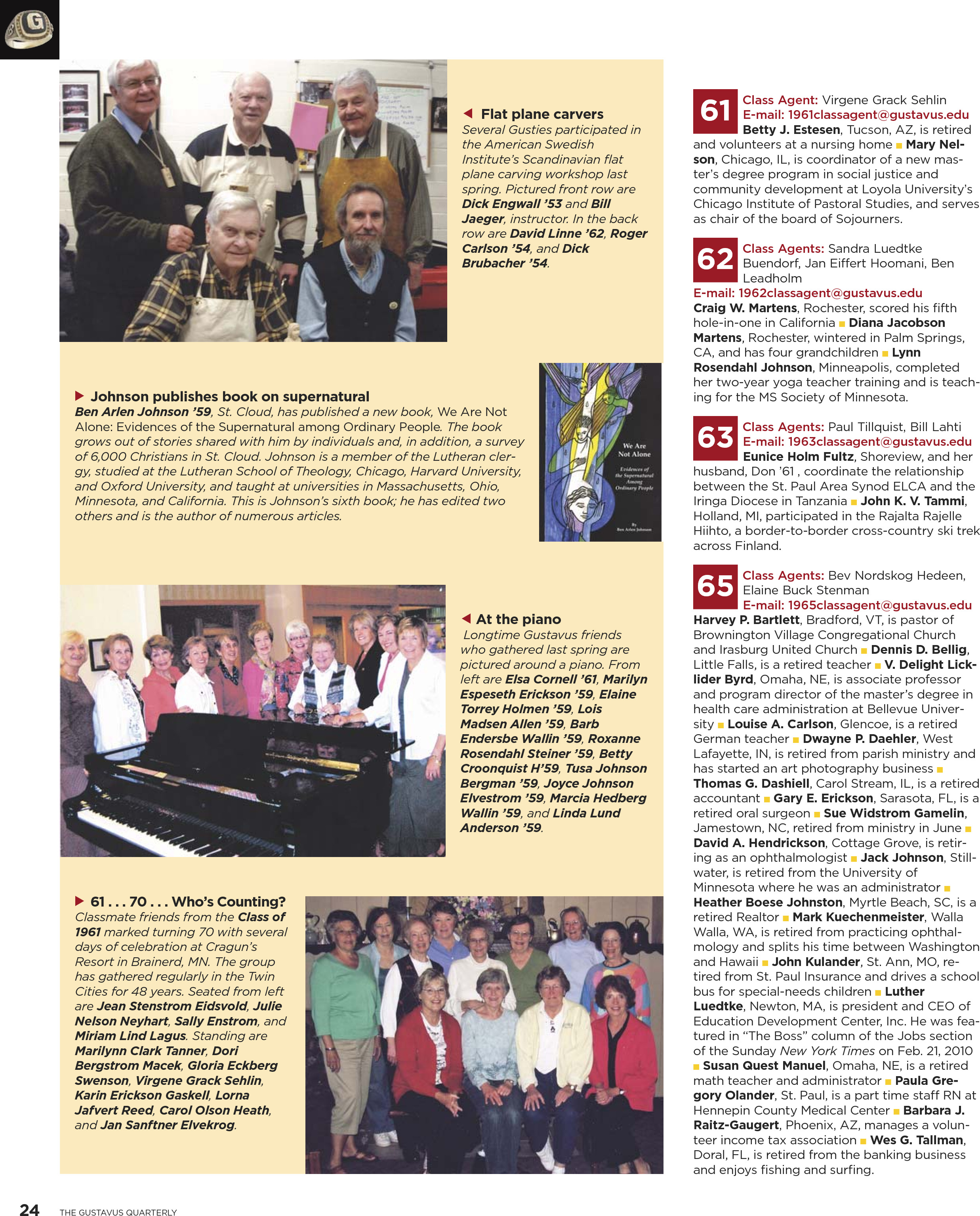 quarterly page