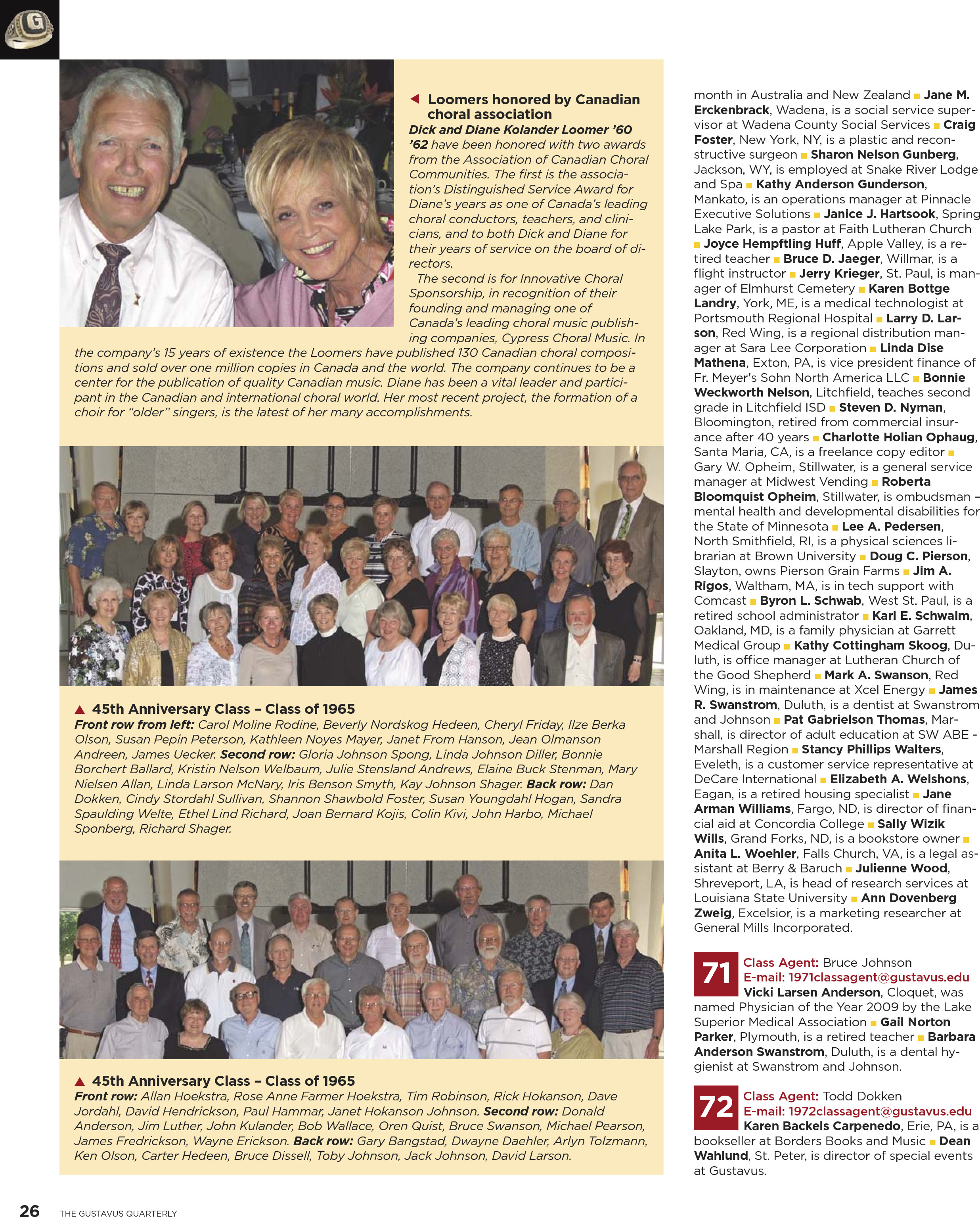 quarterly page