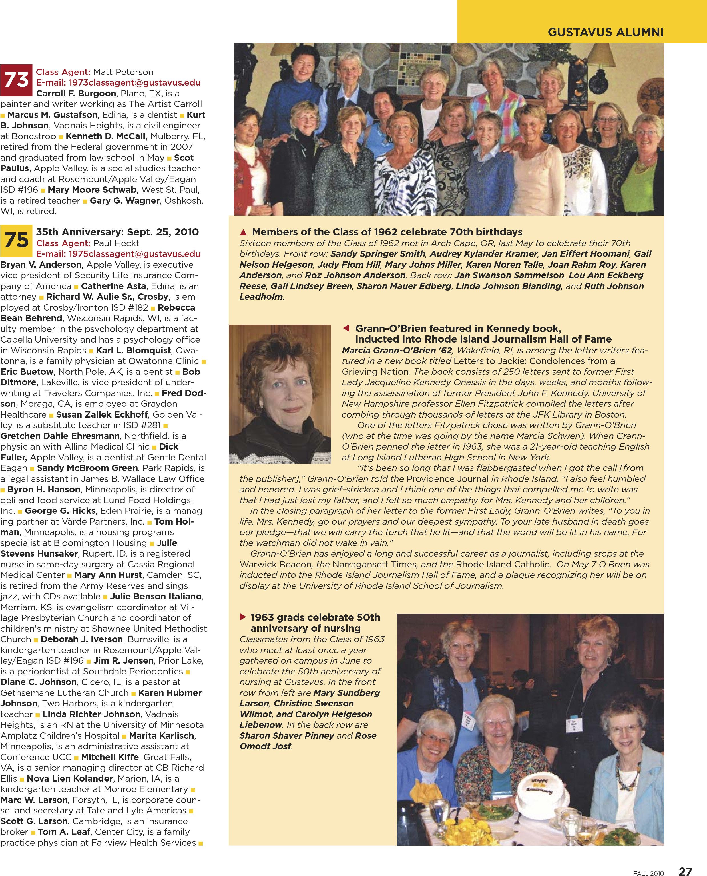 quarterly page