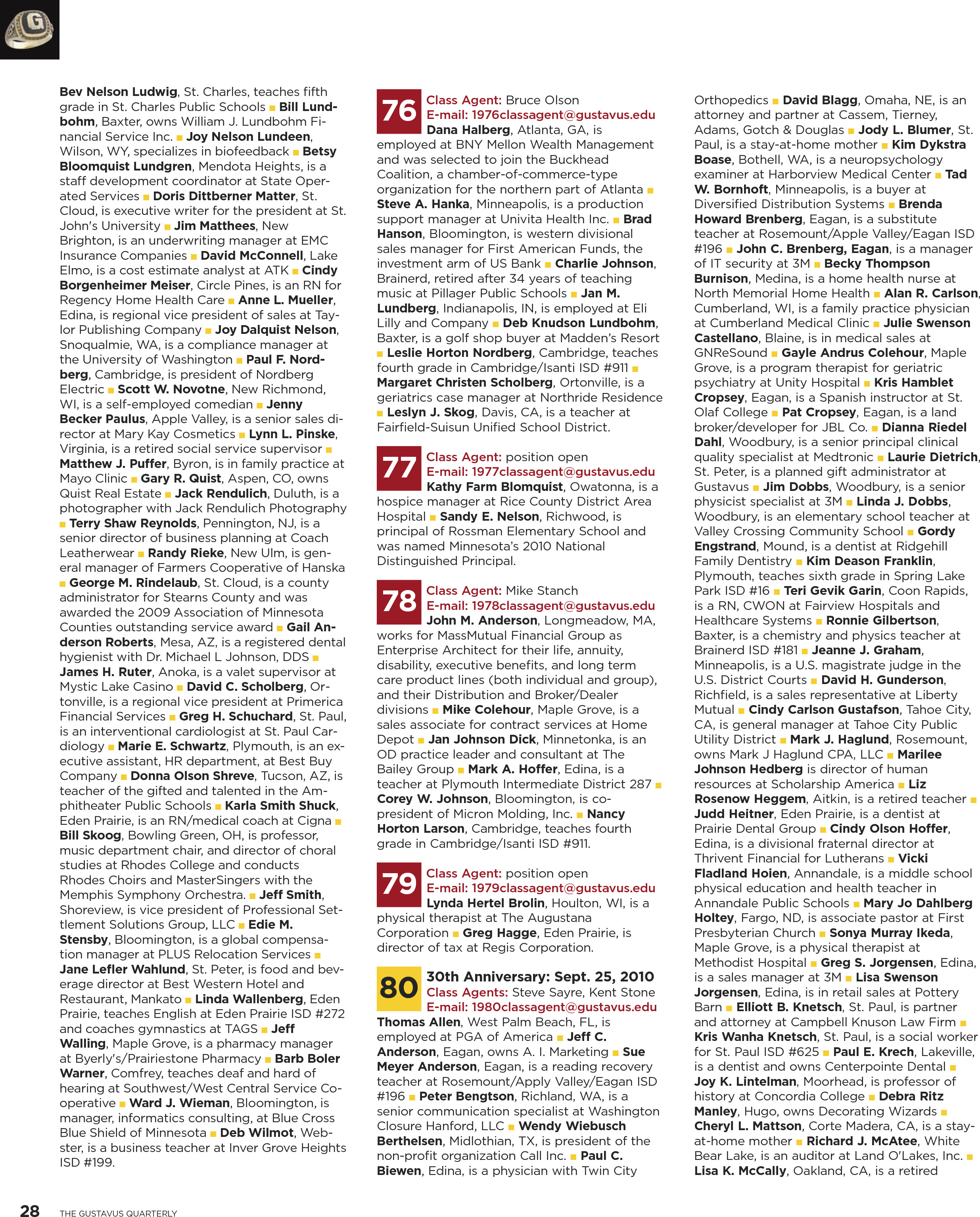 quarterly page