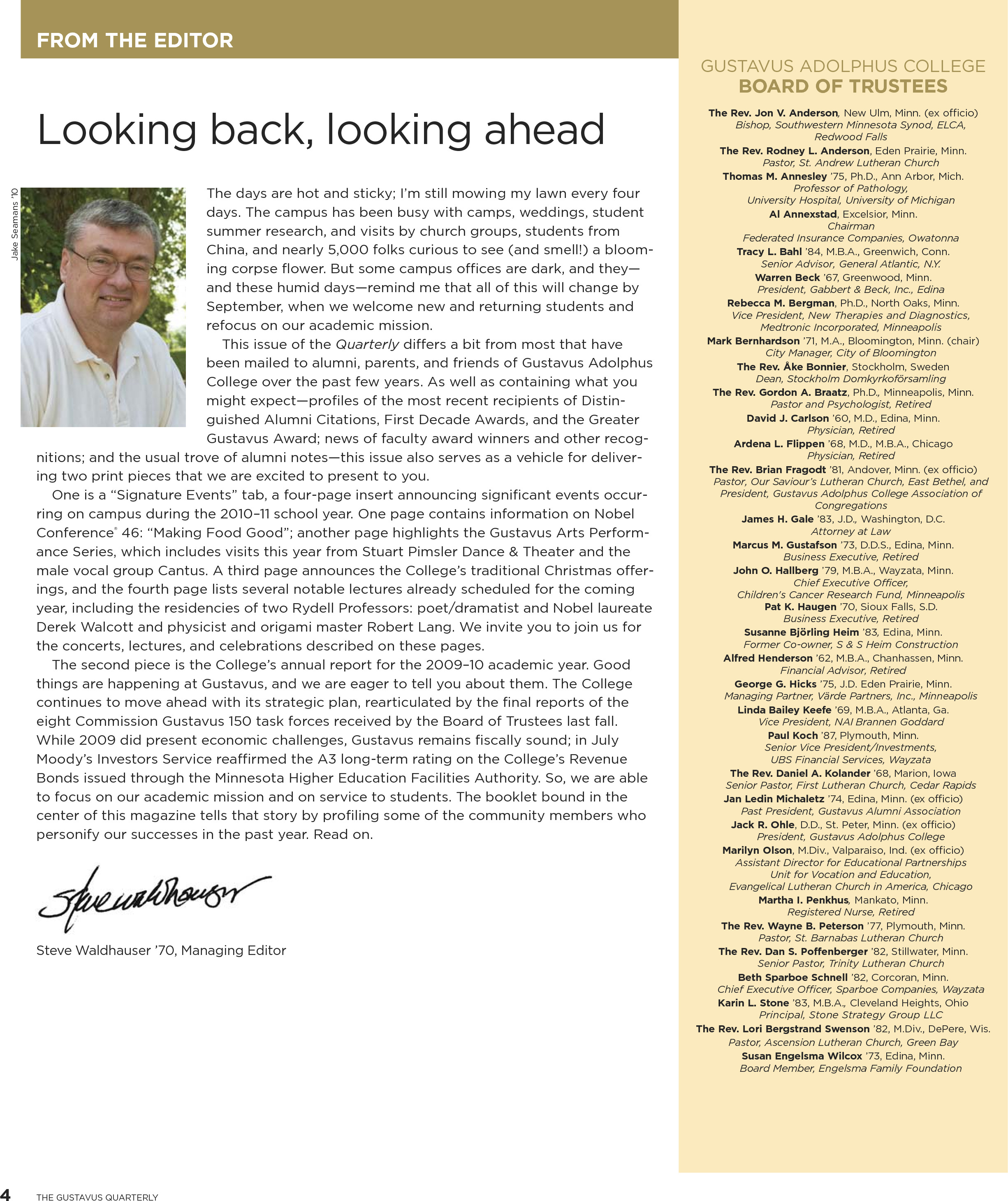 quarterly page