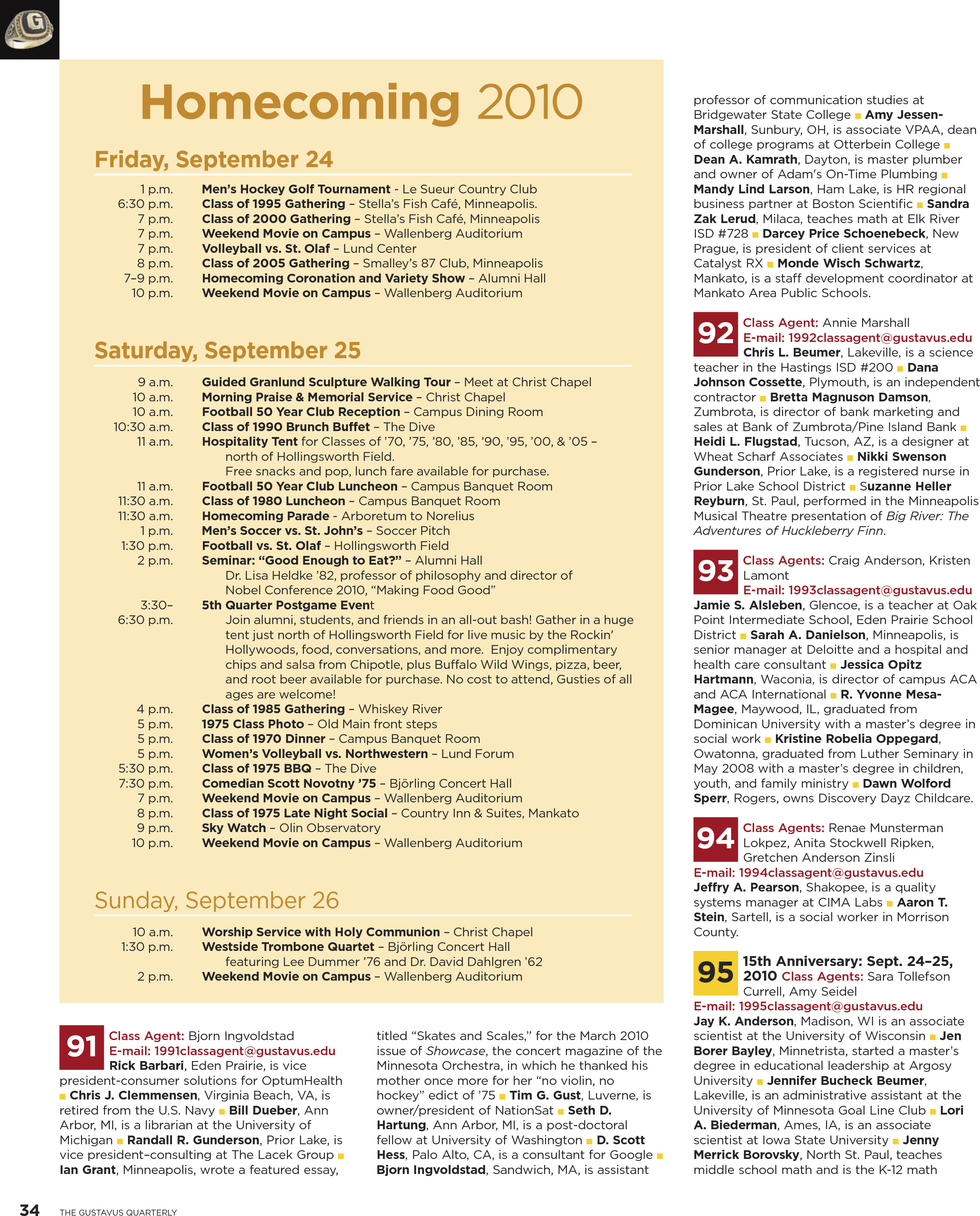 quarterly page