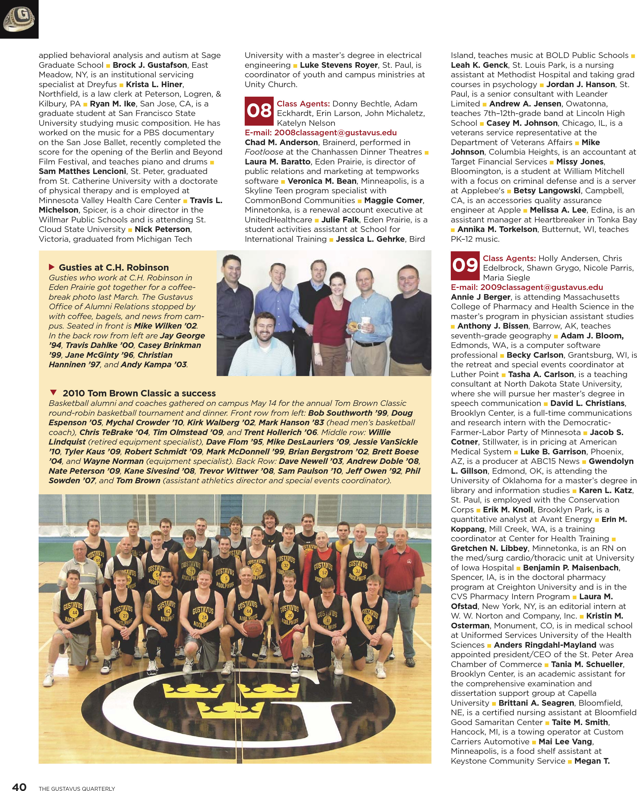 quarterly page