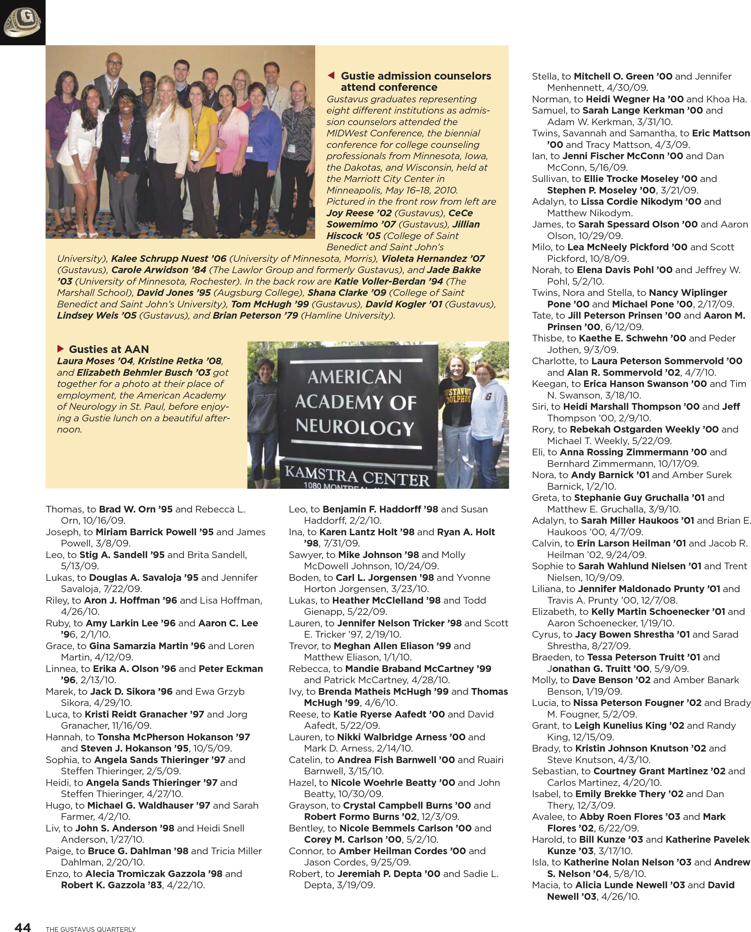 quarterly page