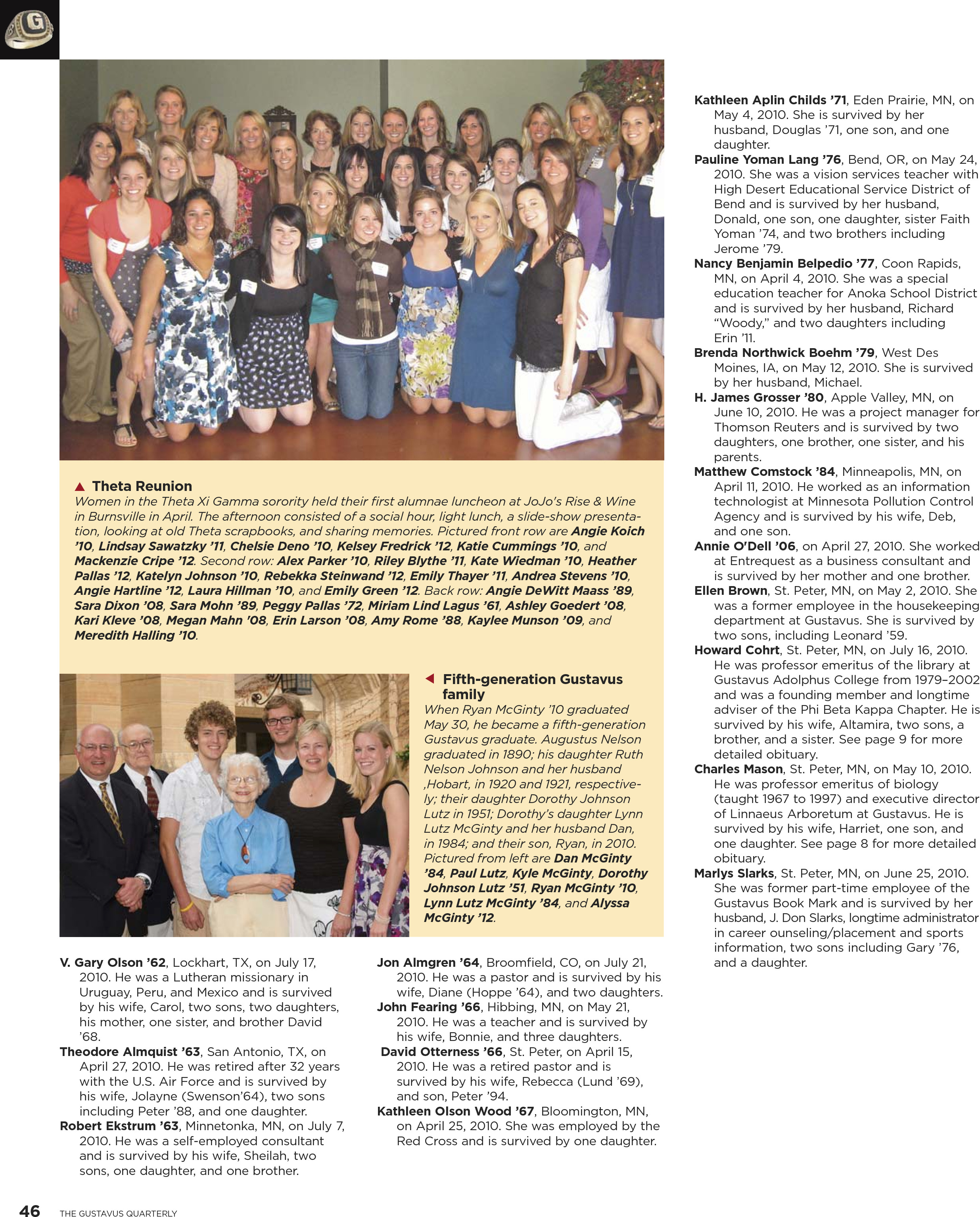 quarterly page