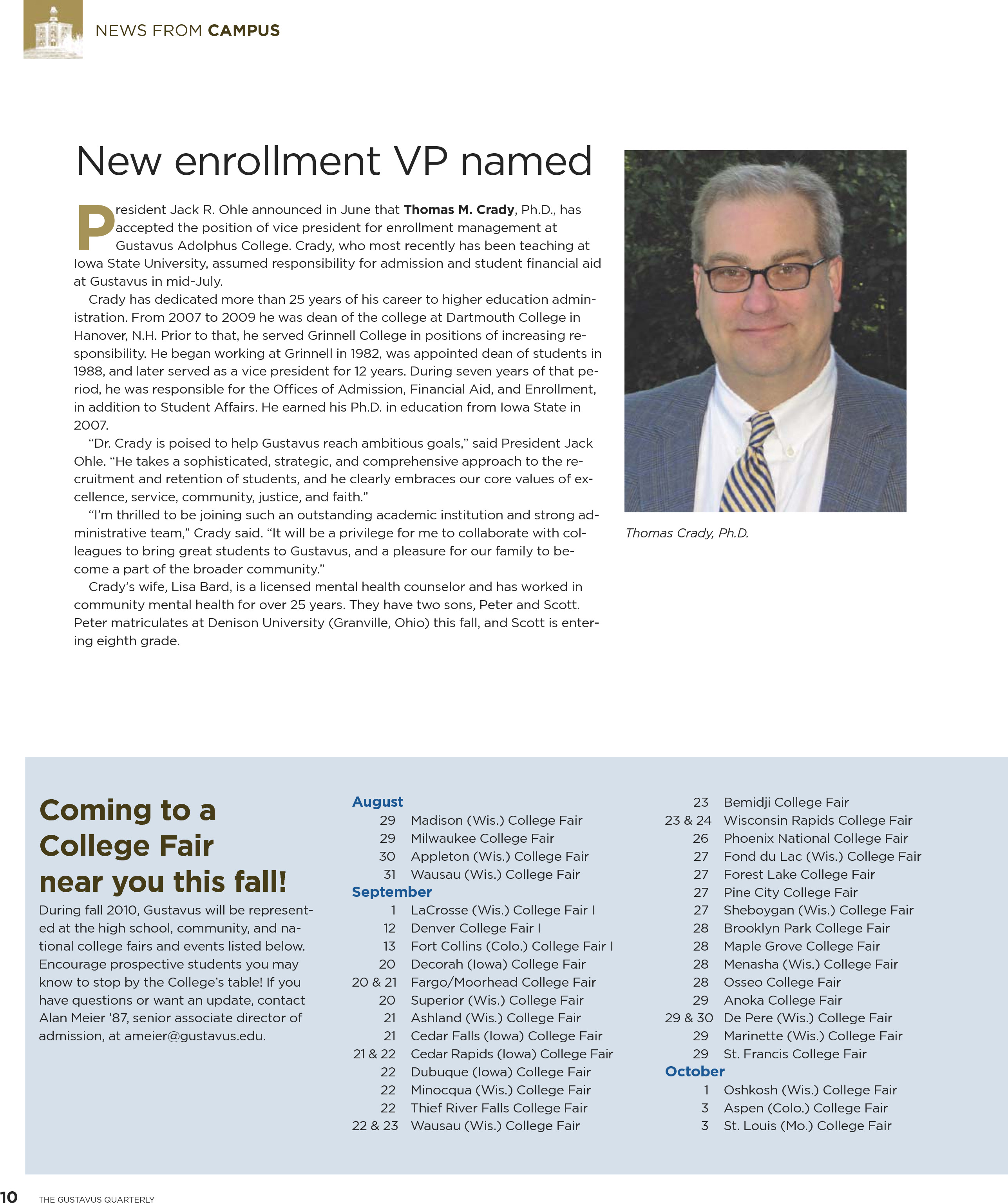 quarterly page