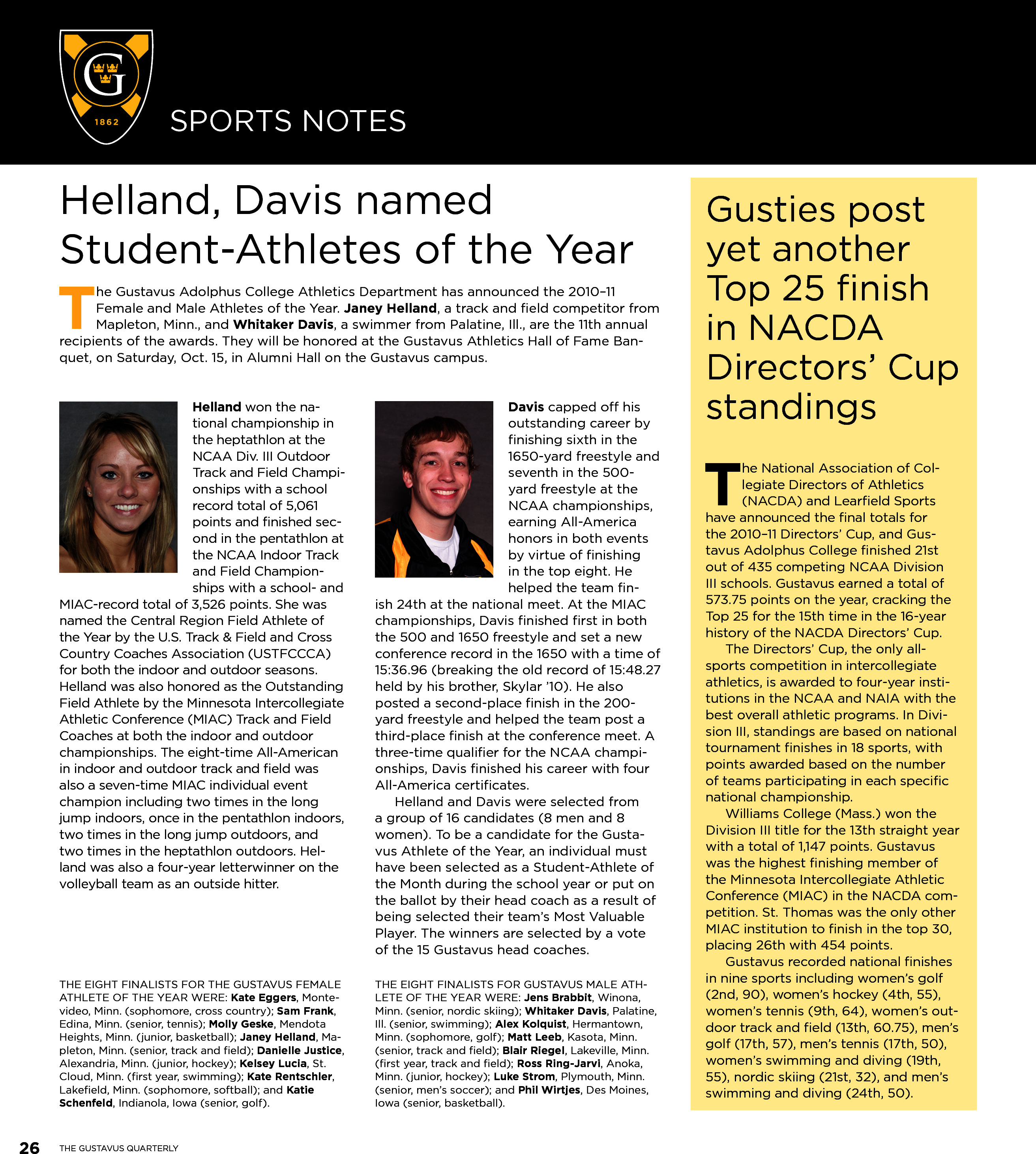 quarterly page