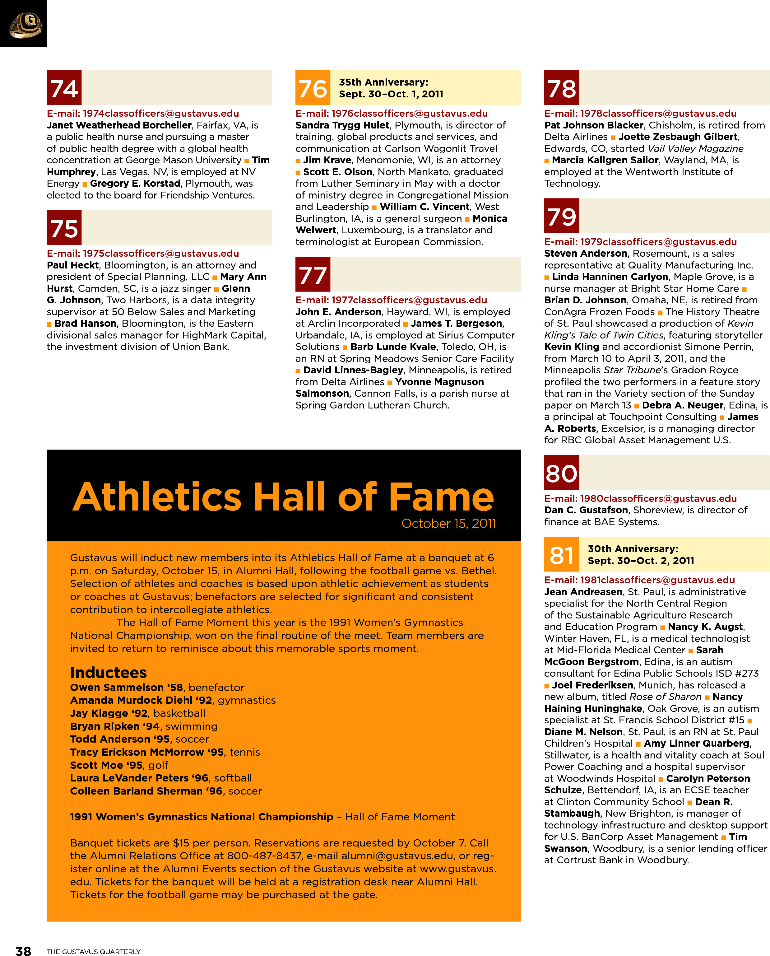 quarterly page