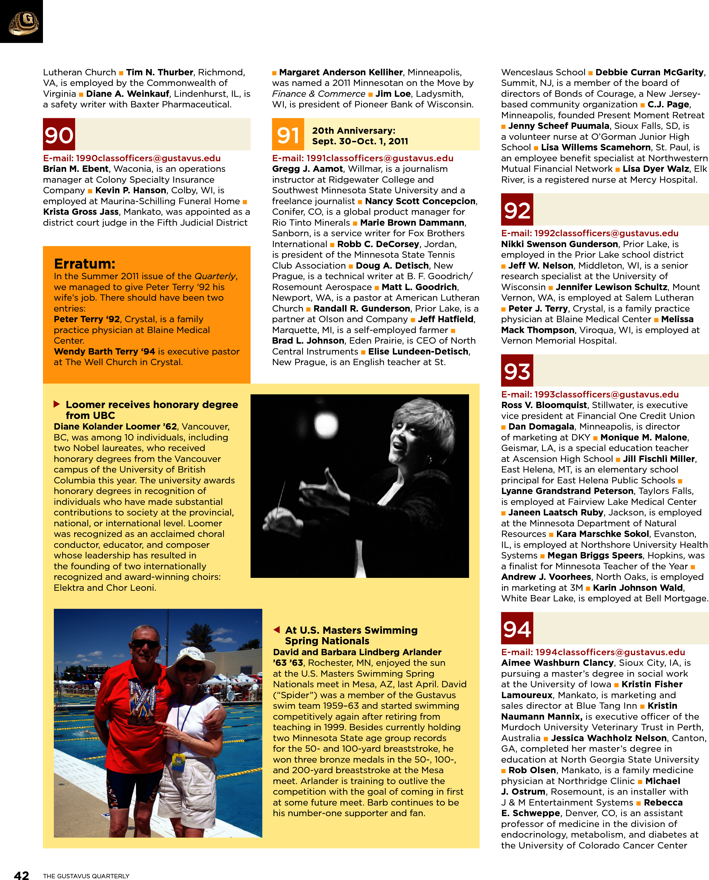 quarterly page