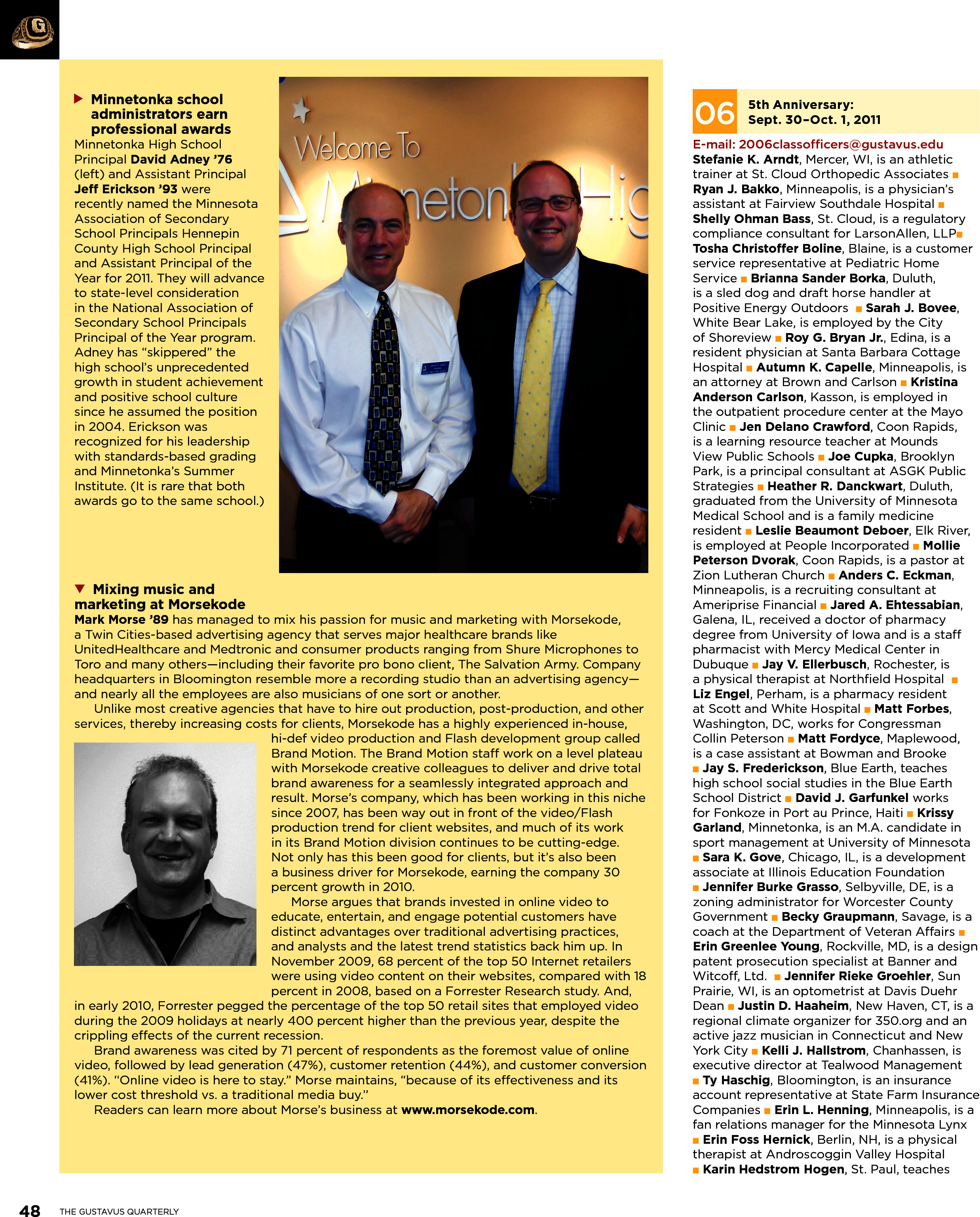quarterly page
