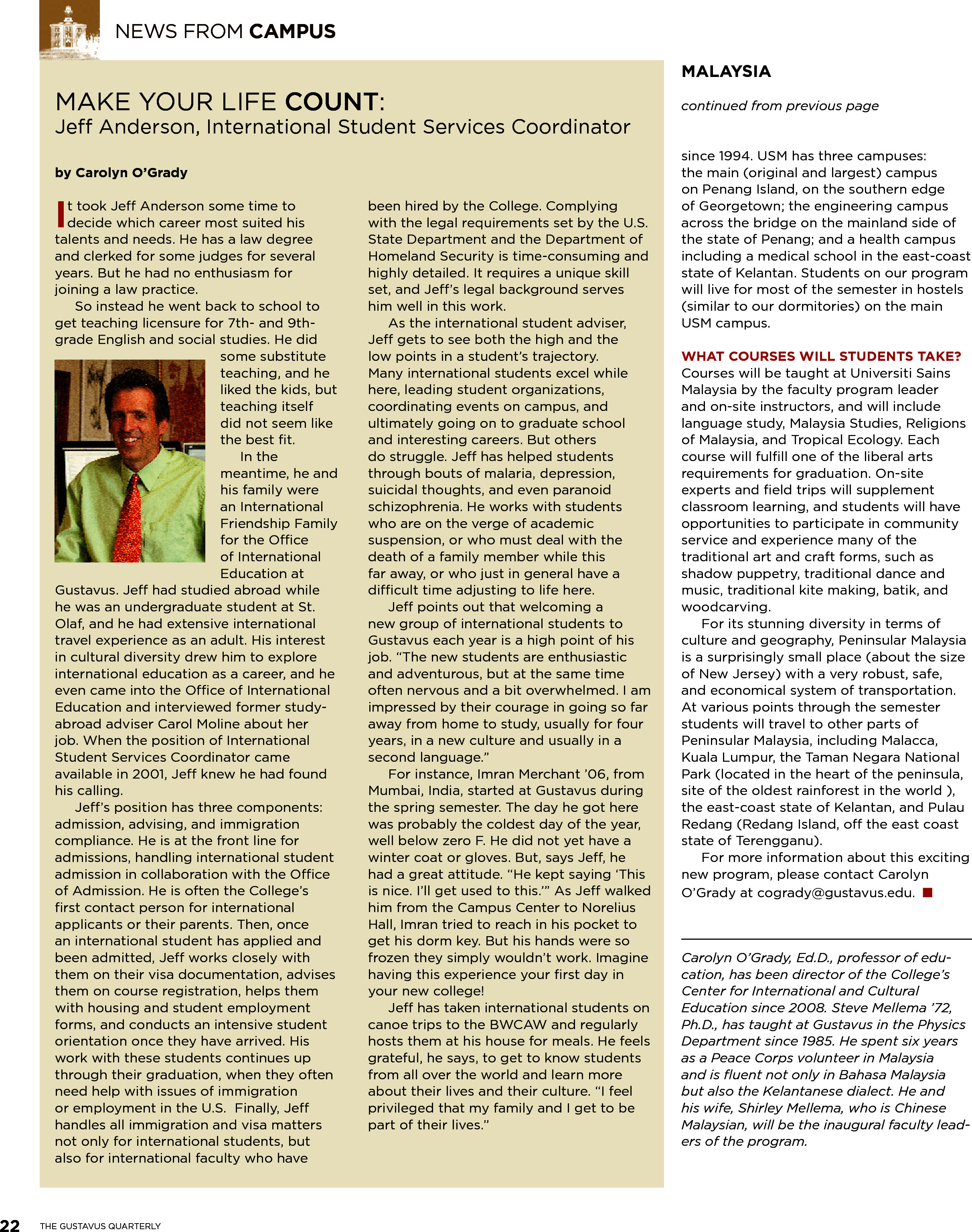 quarterly page