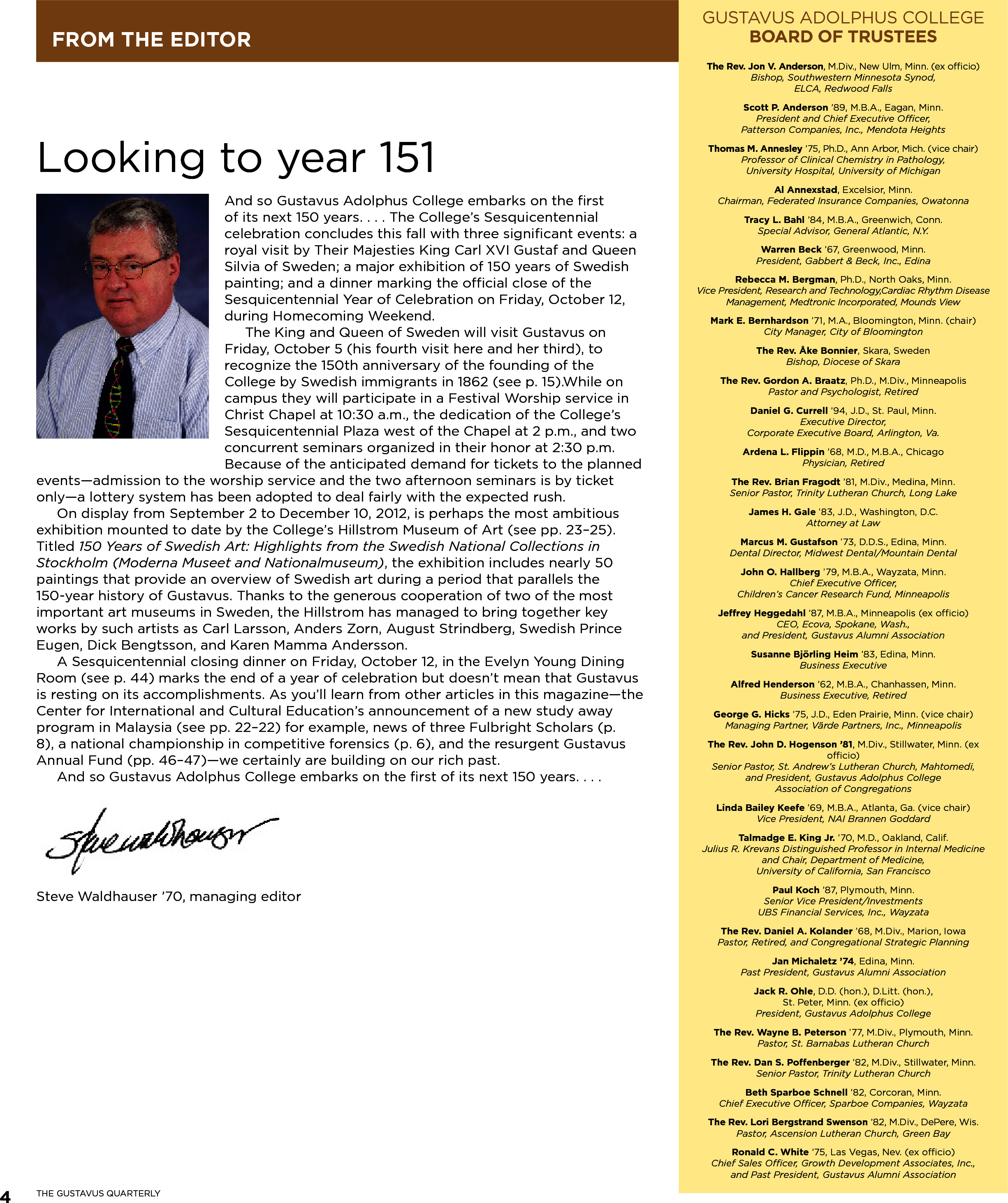 quarterly page