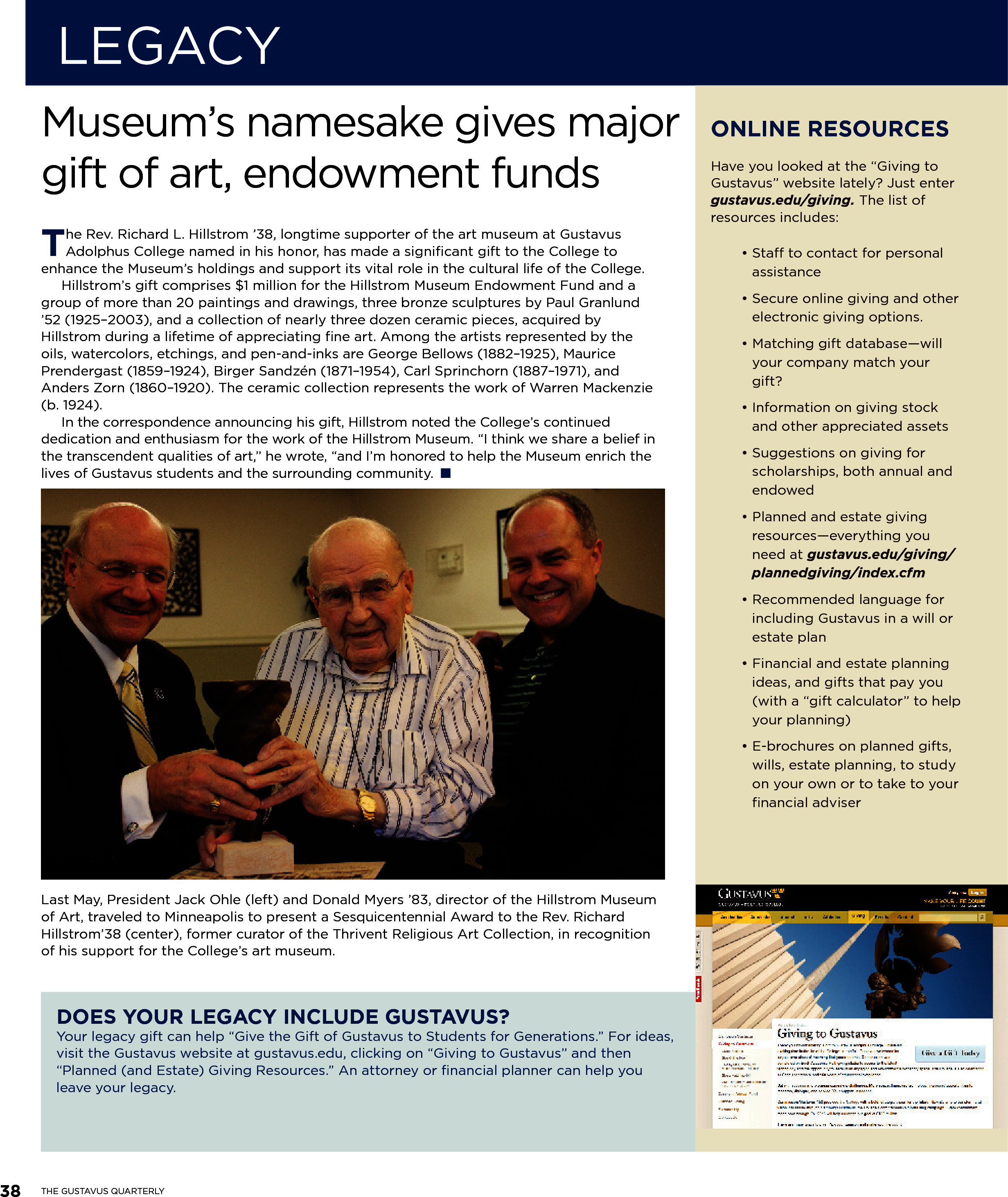 quarterly page