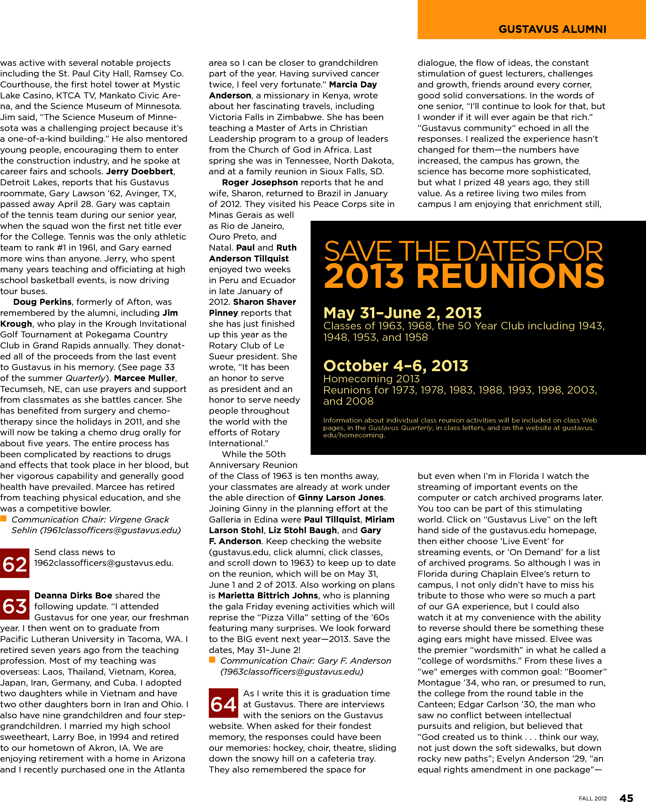 quarterly page