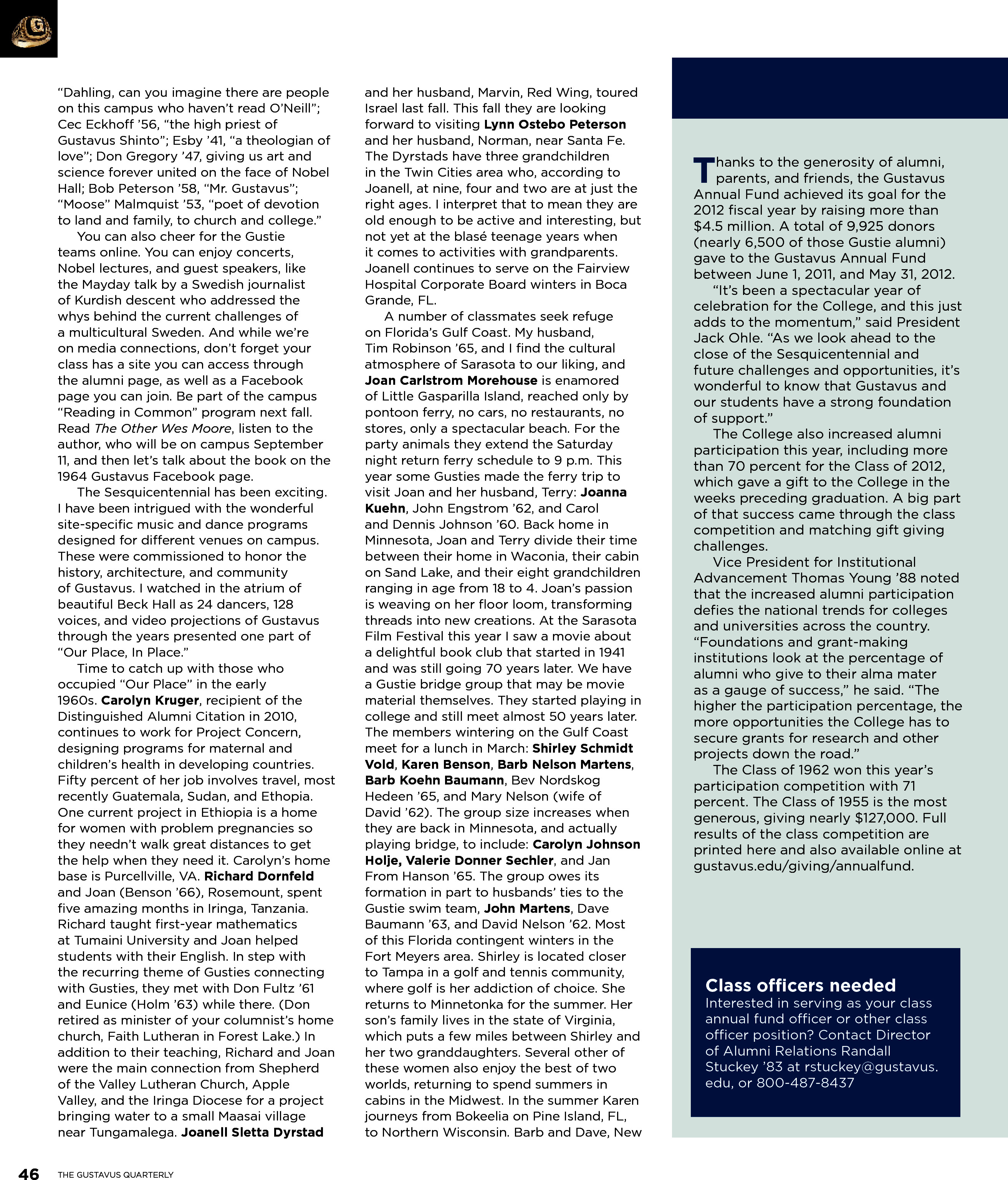quarterly page