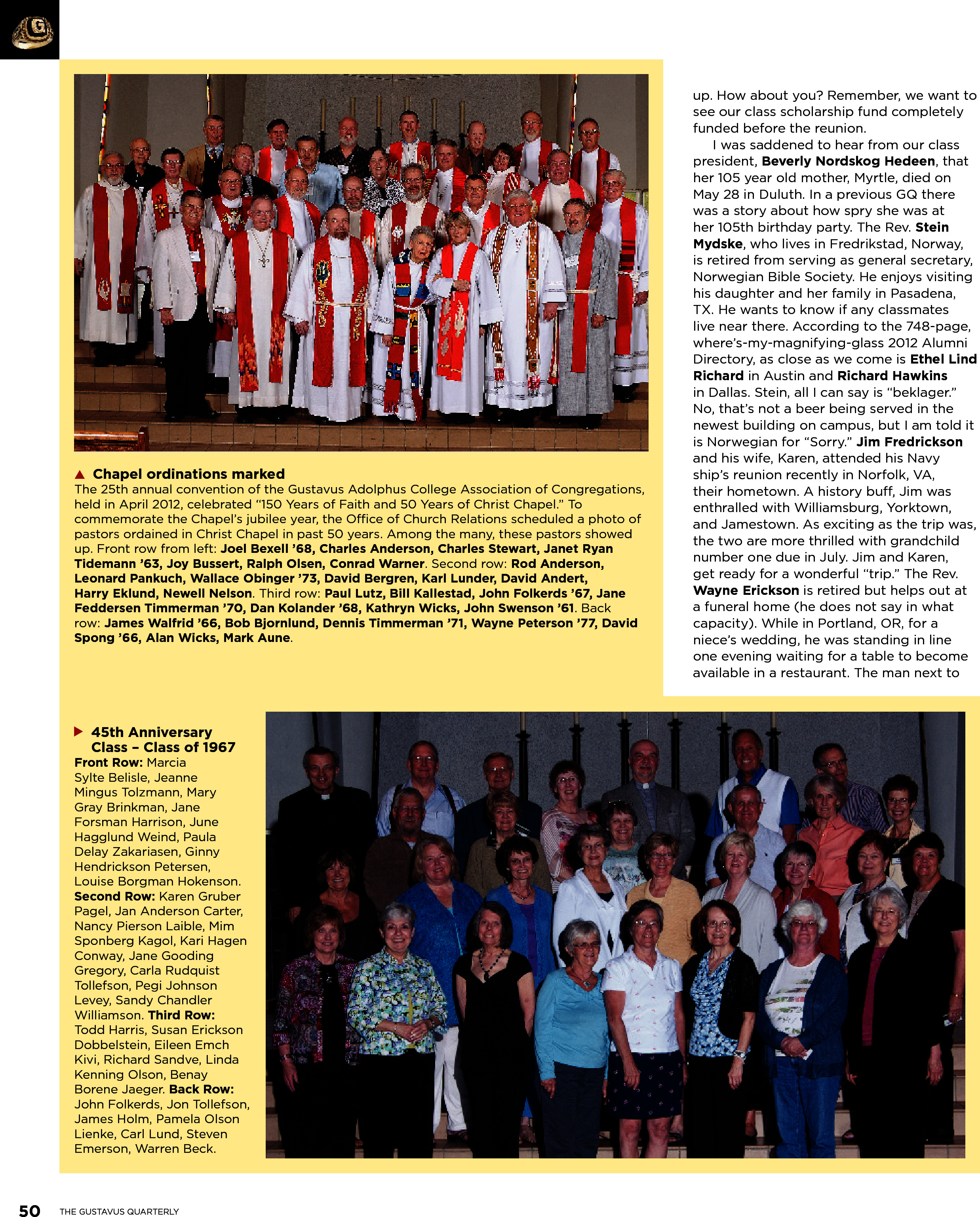 quarterly page