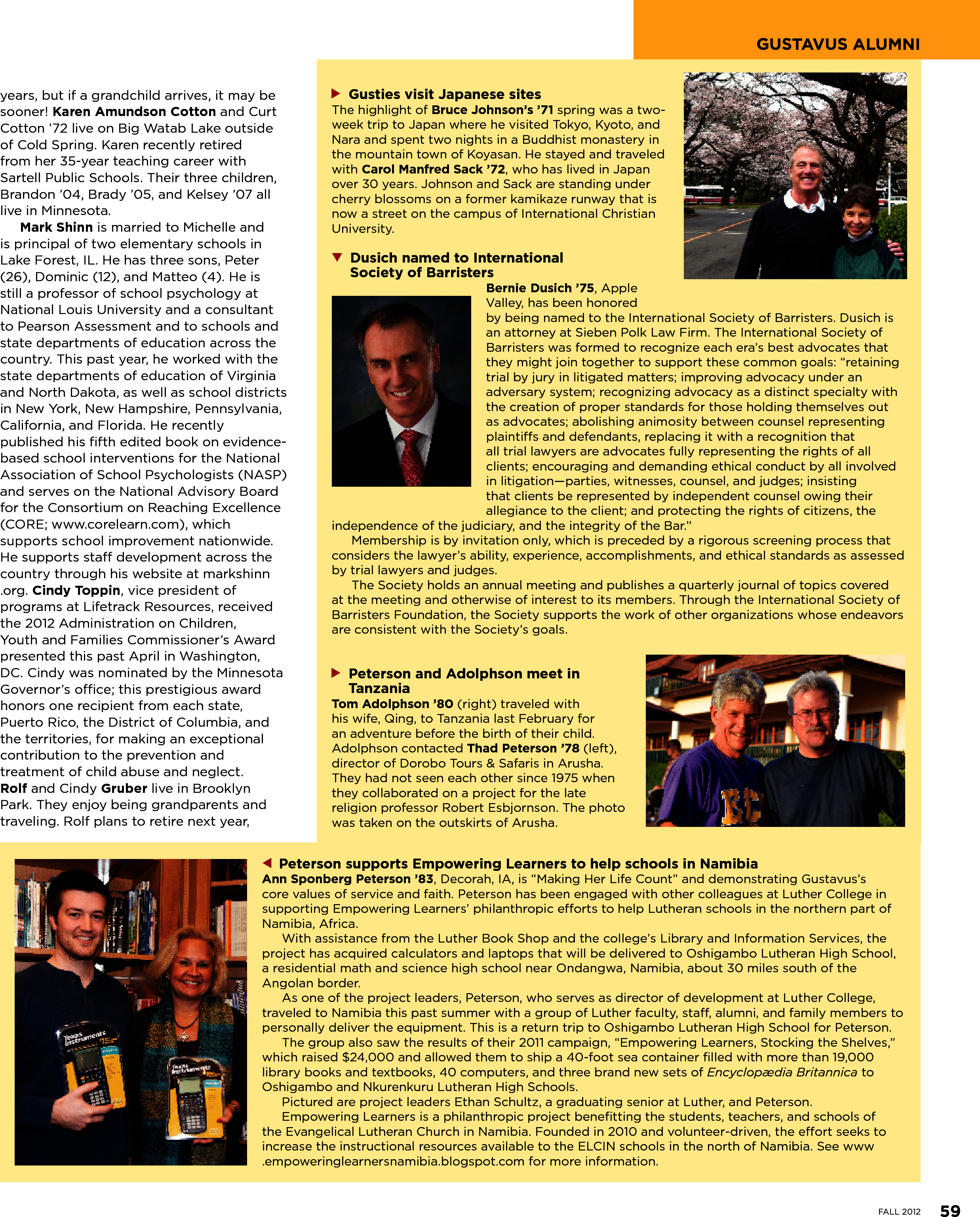 quarterly page