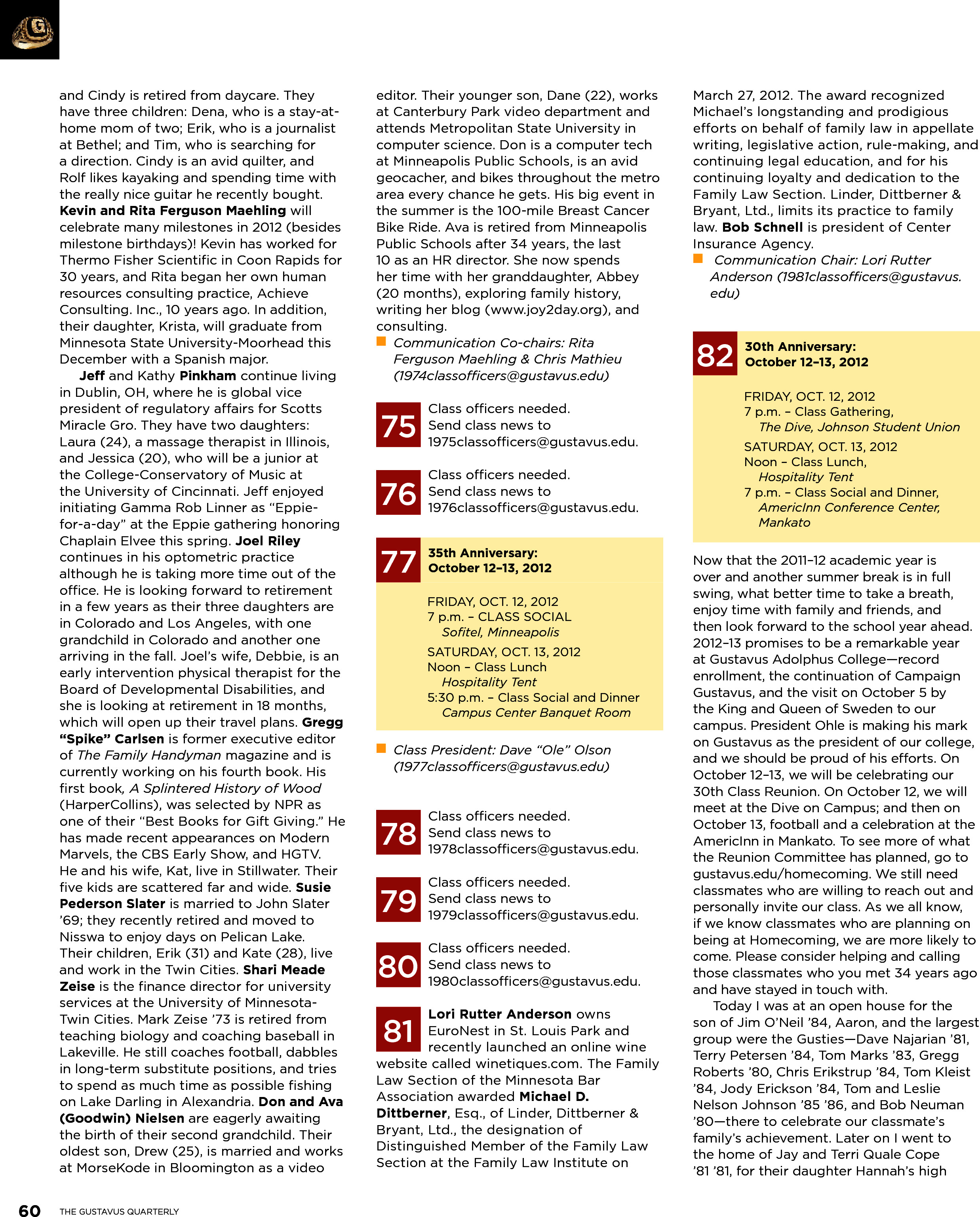 quarterly page