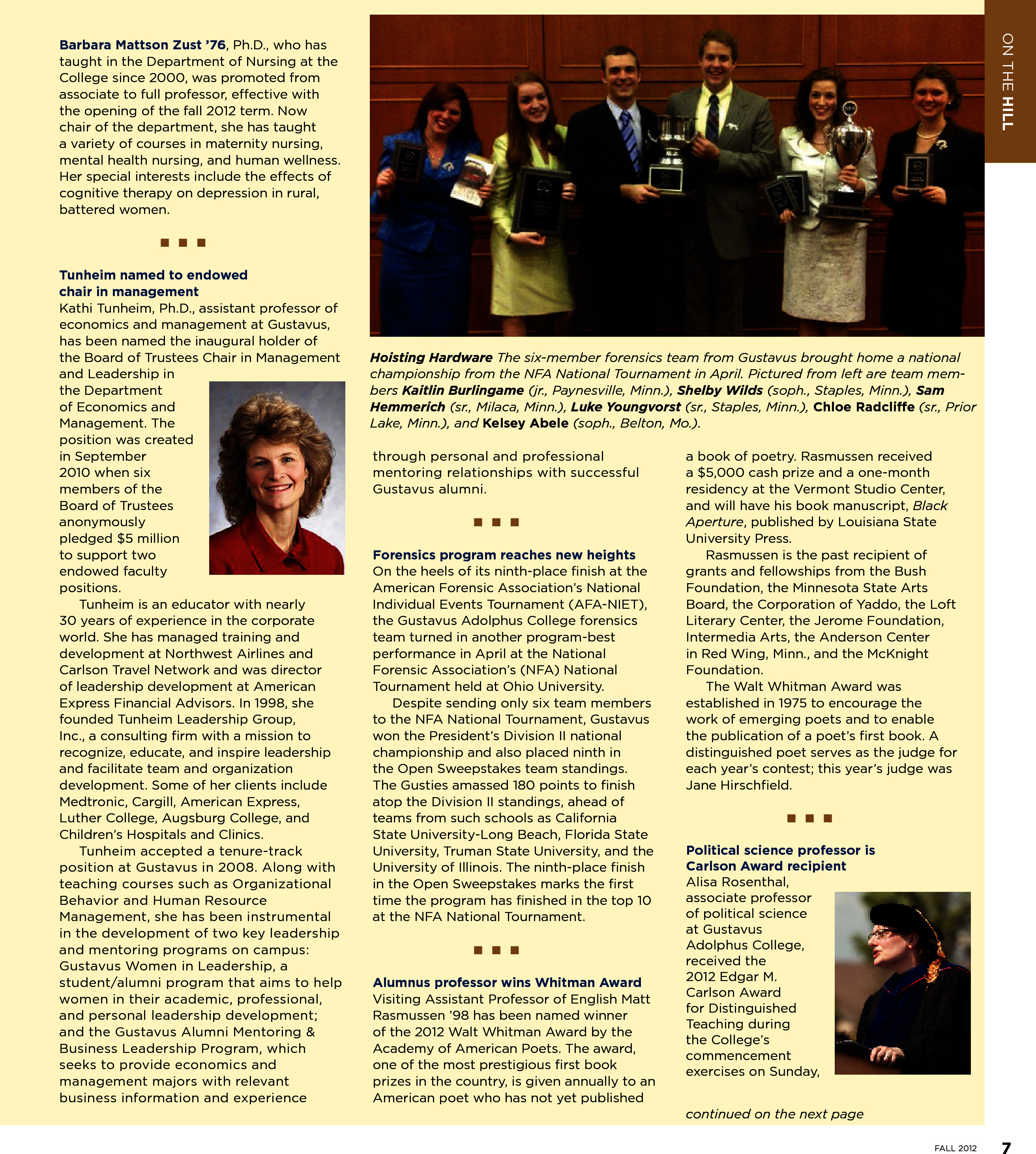 quarterly page