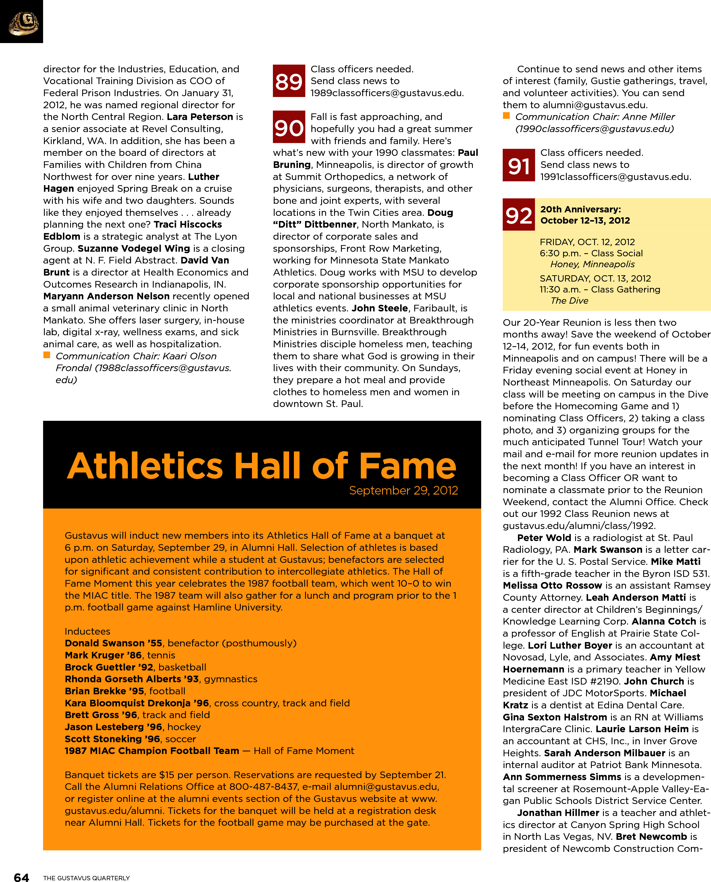 quarterly page