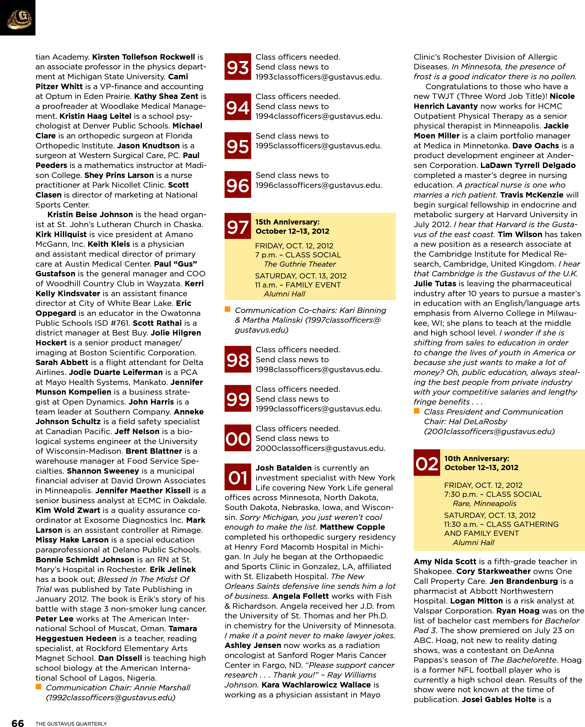 quarterly page
