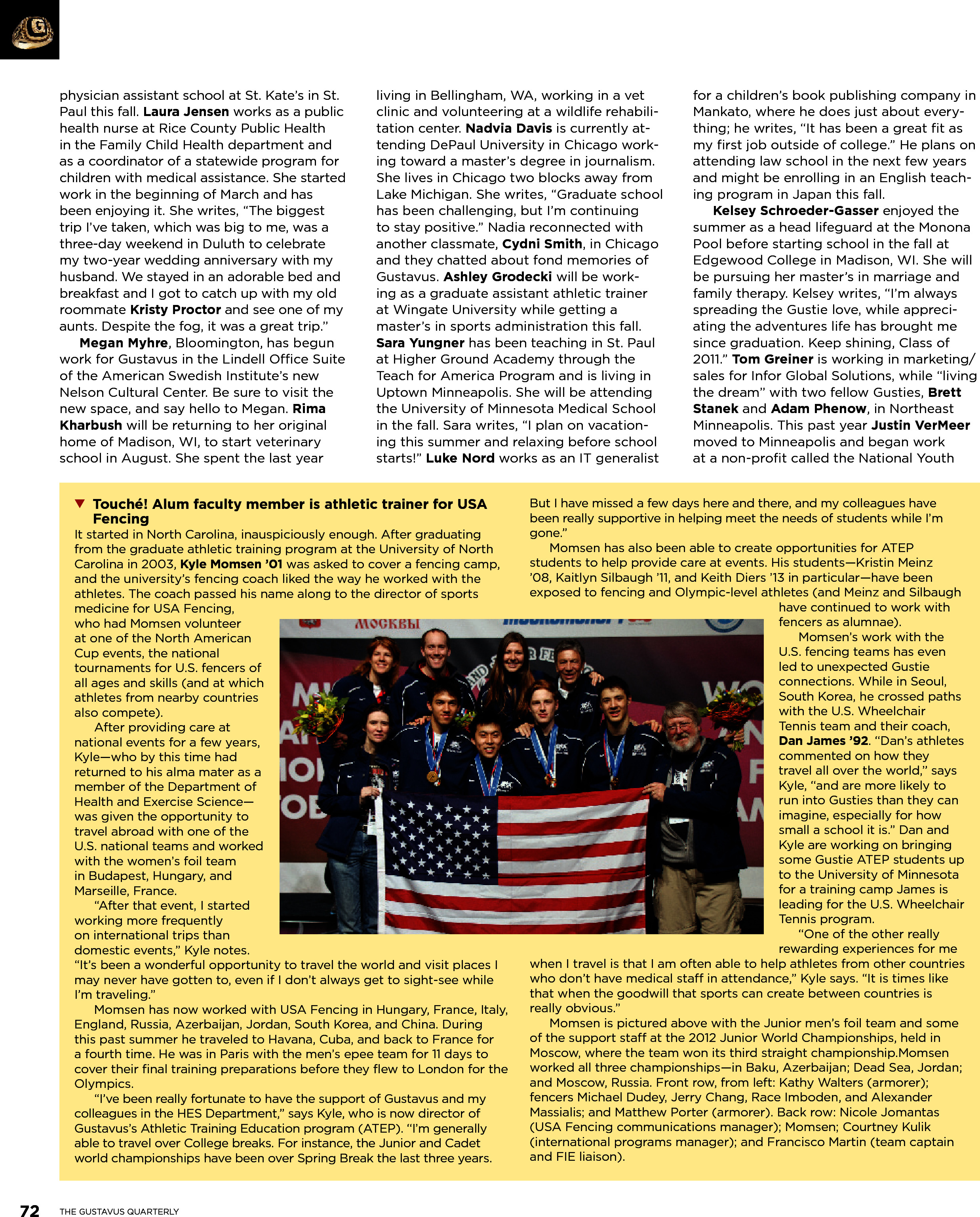 quarterly page