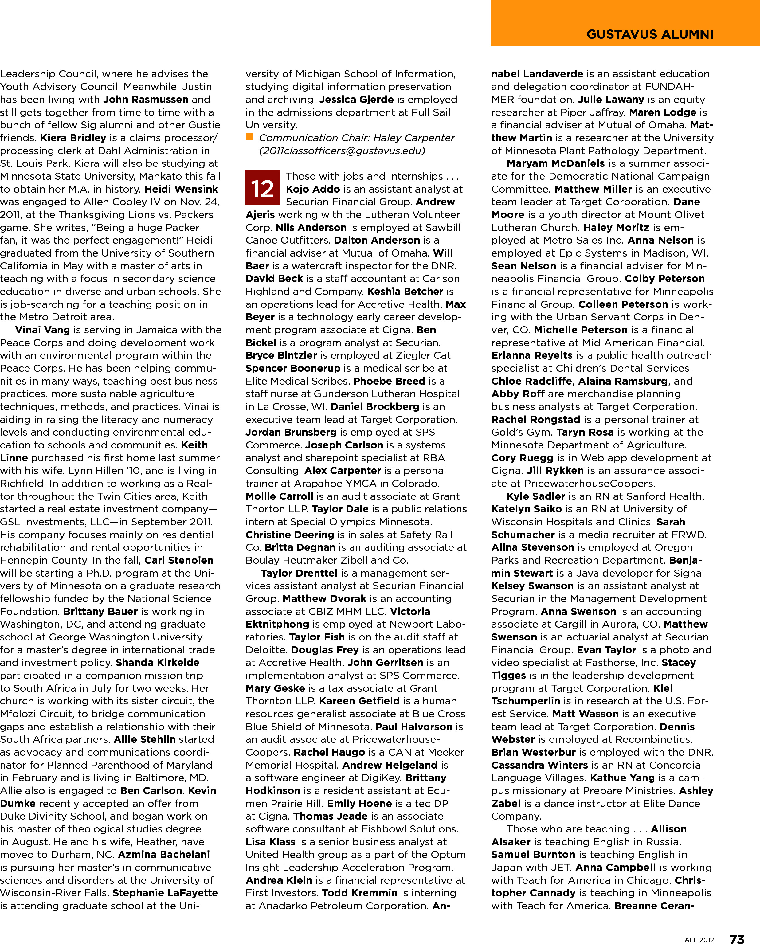 quarterly page