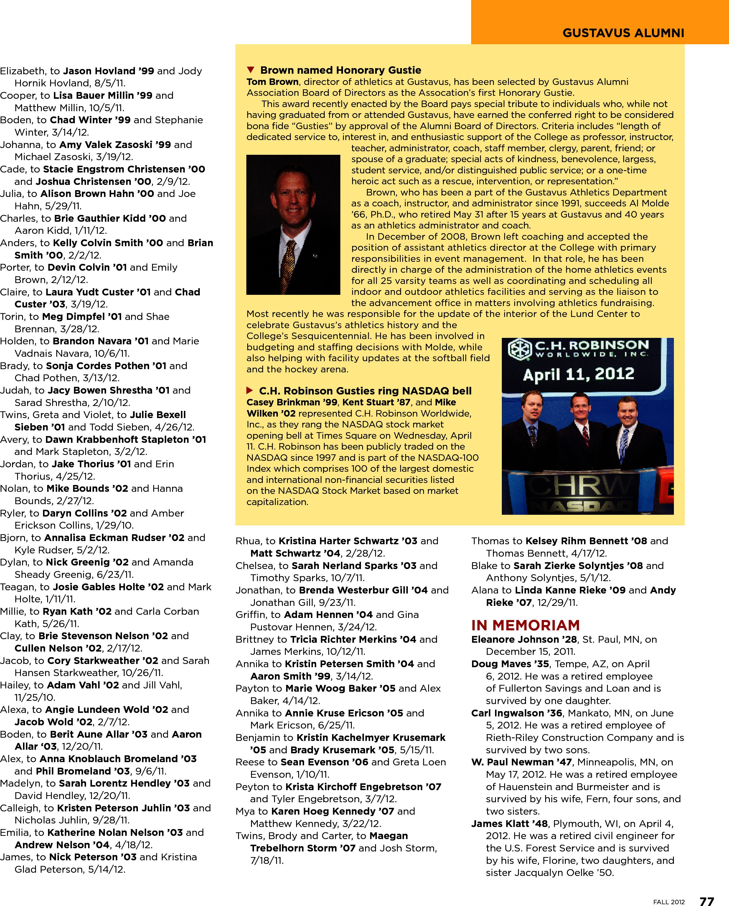quarterly page