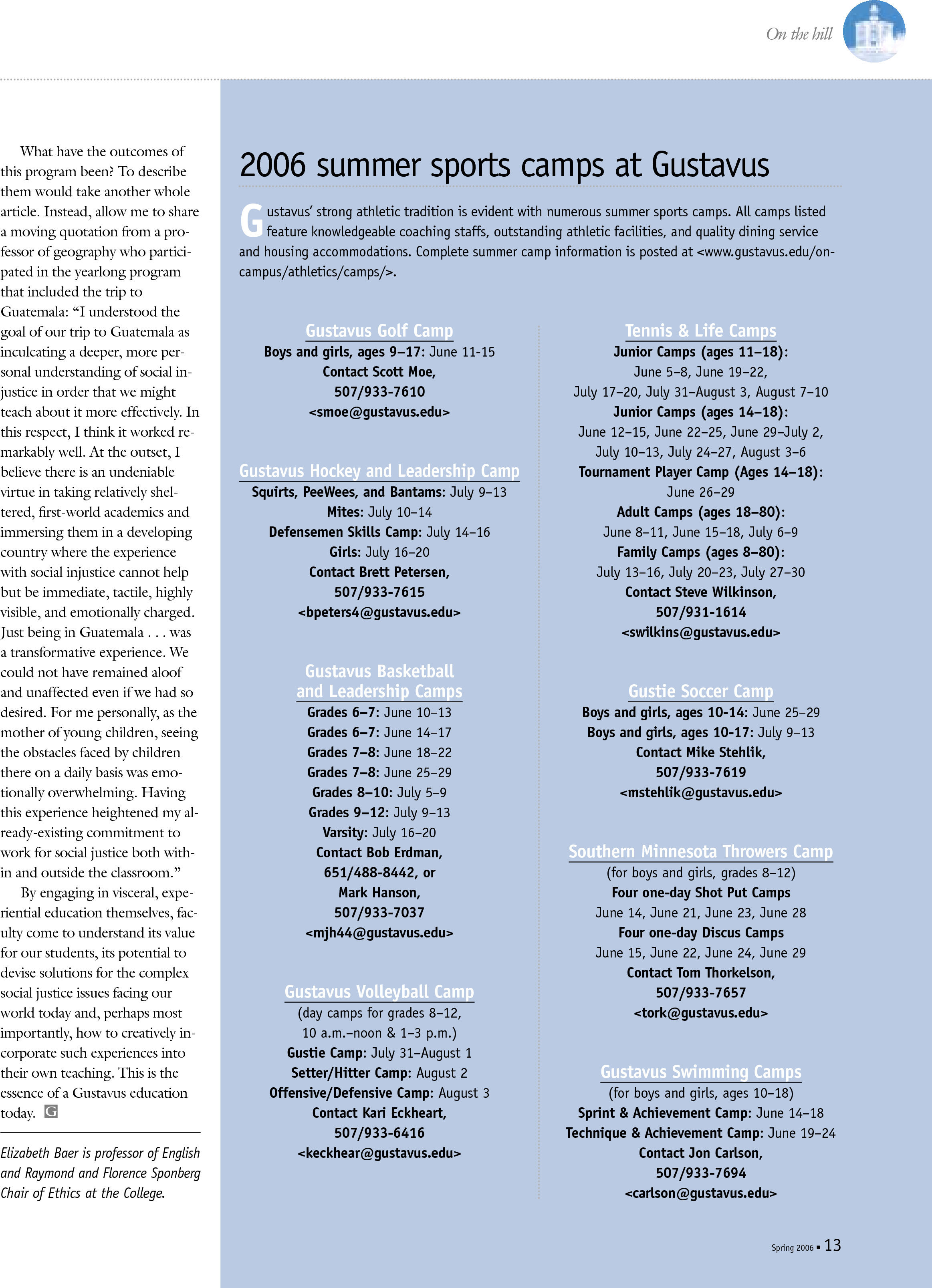 quarterly page