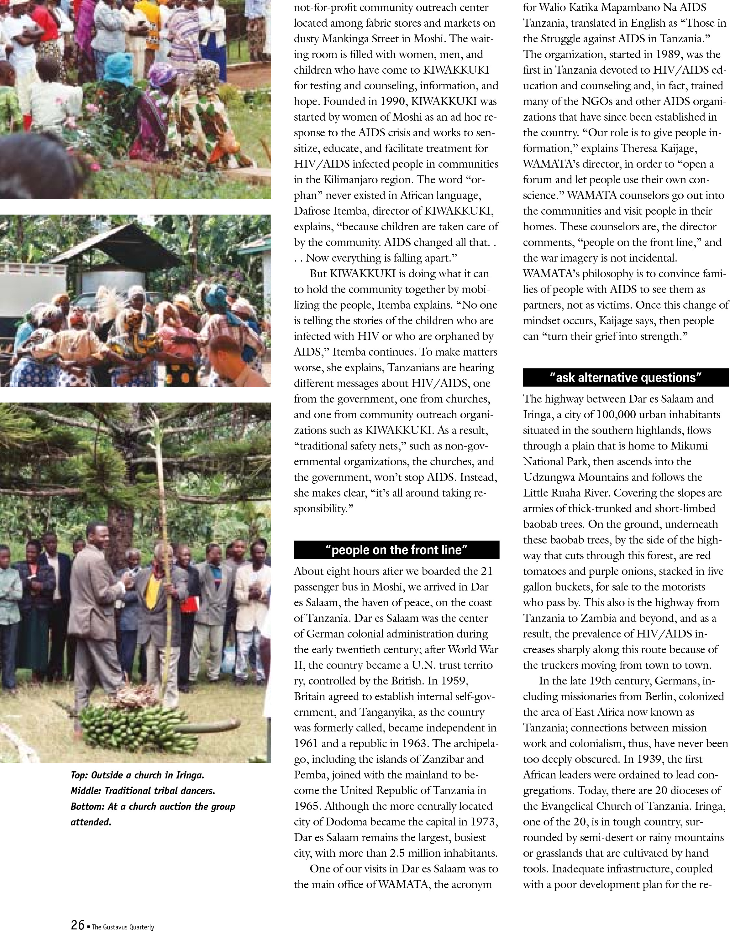 quarterly page