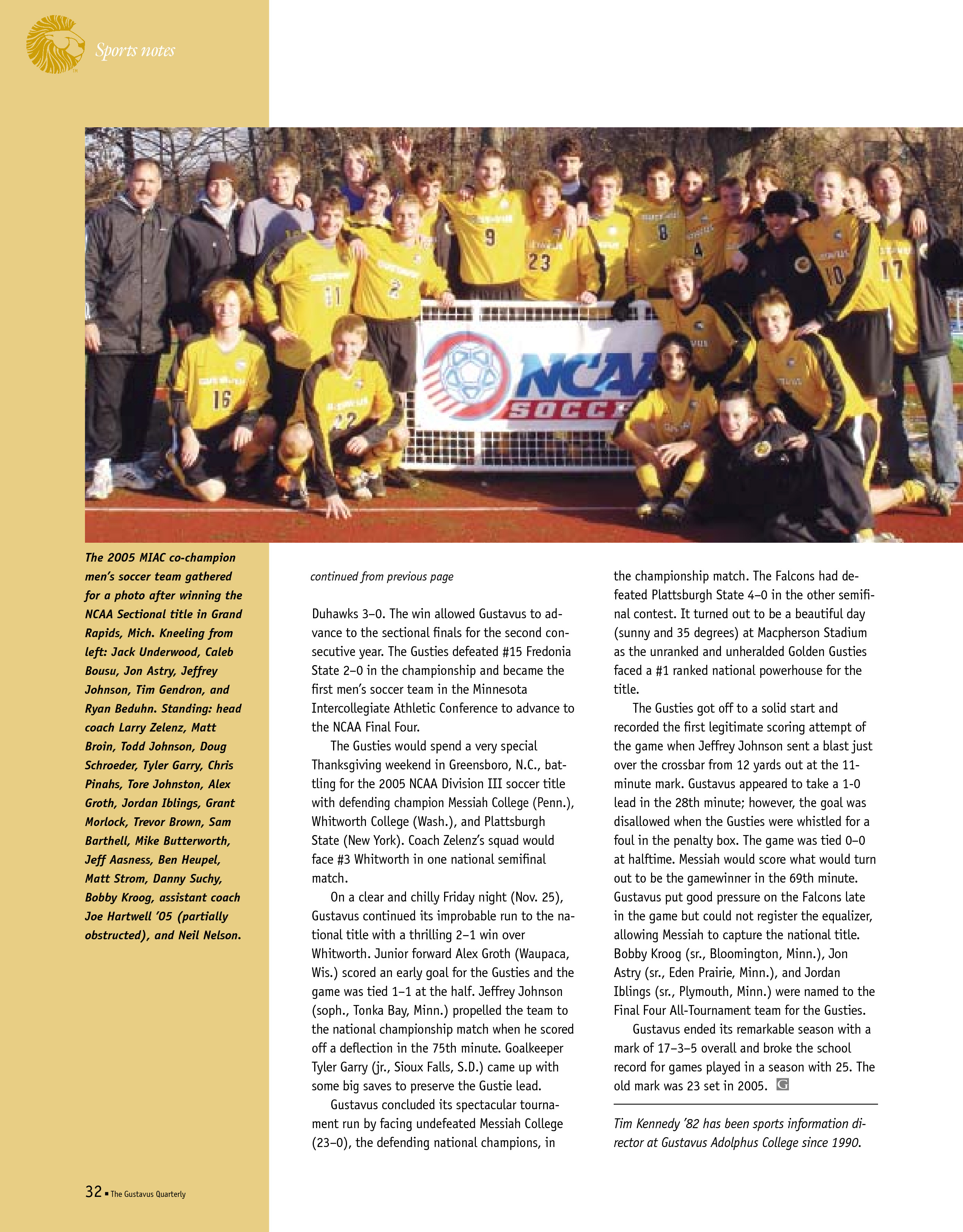 quarterly page