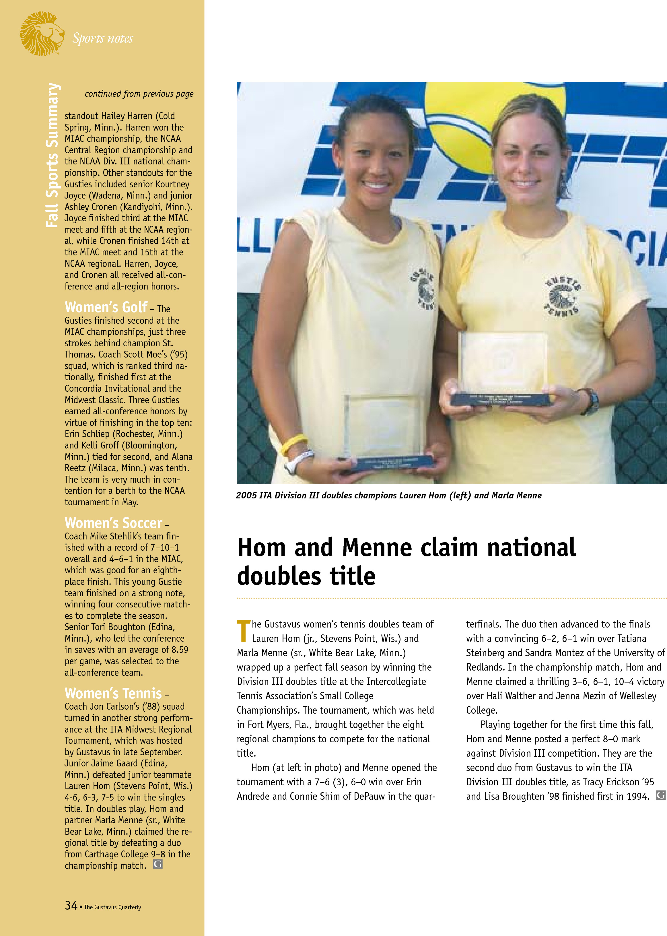 quarterly page