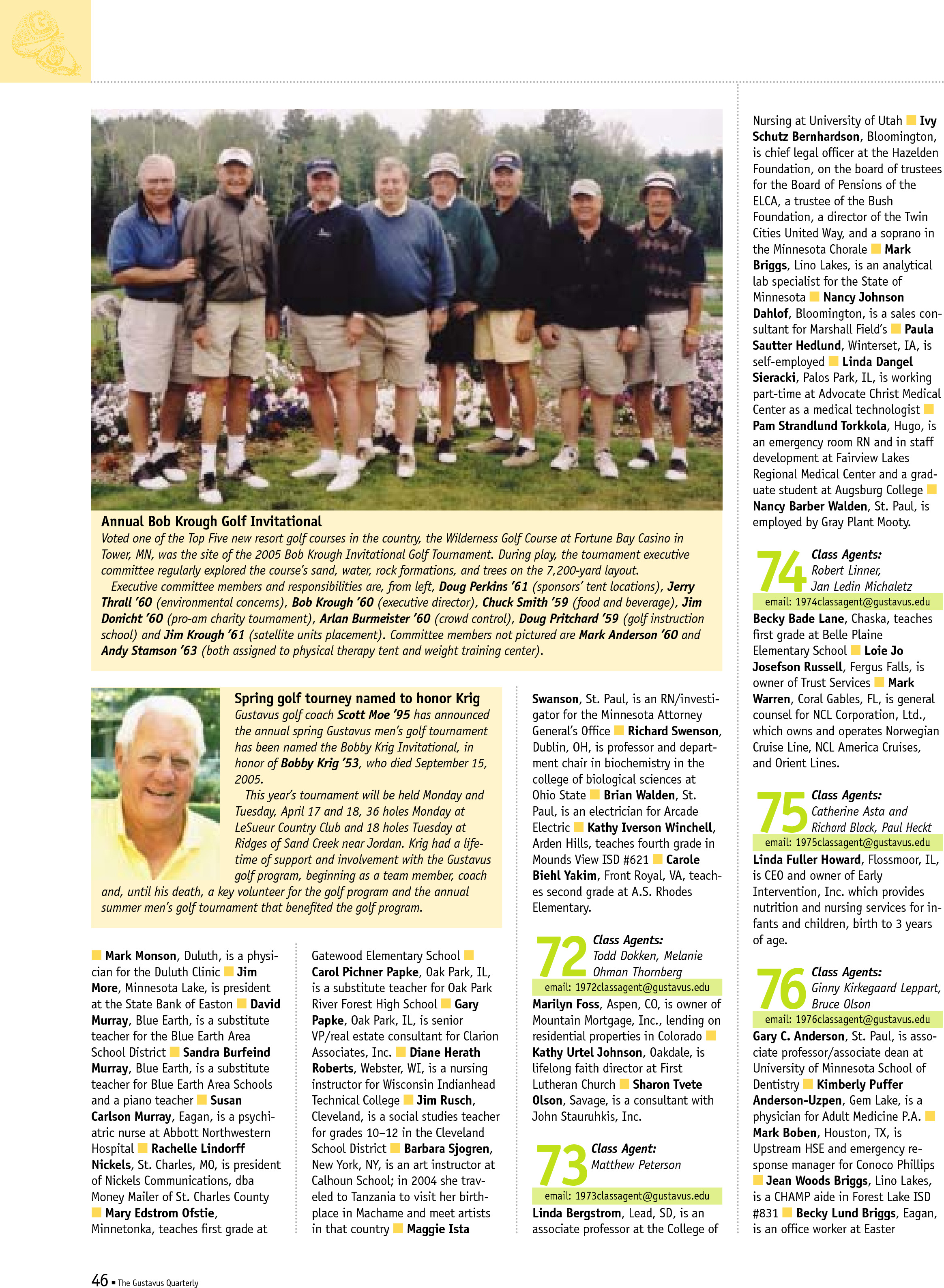 quarterly page