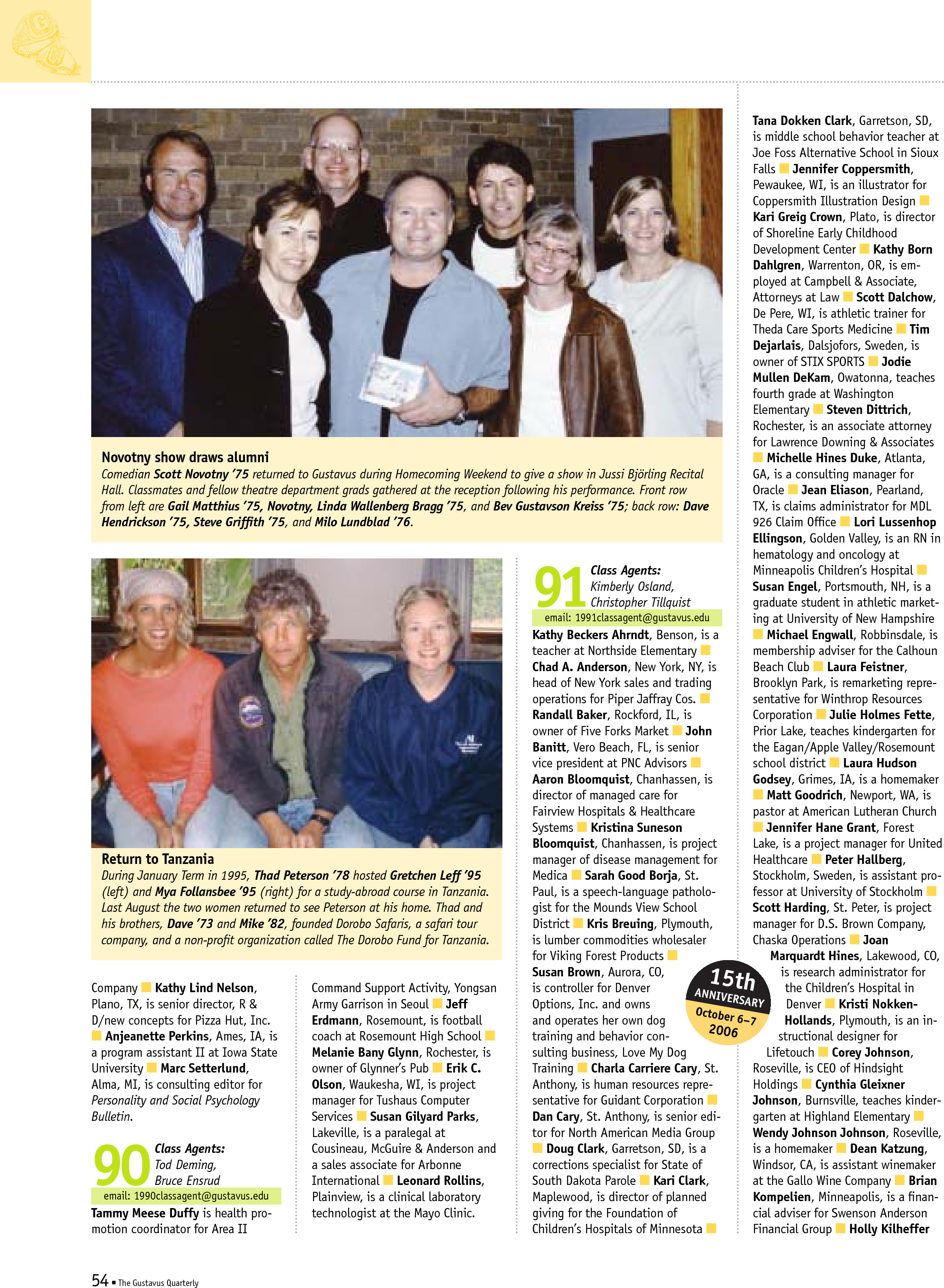 quarterly page
