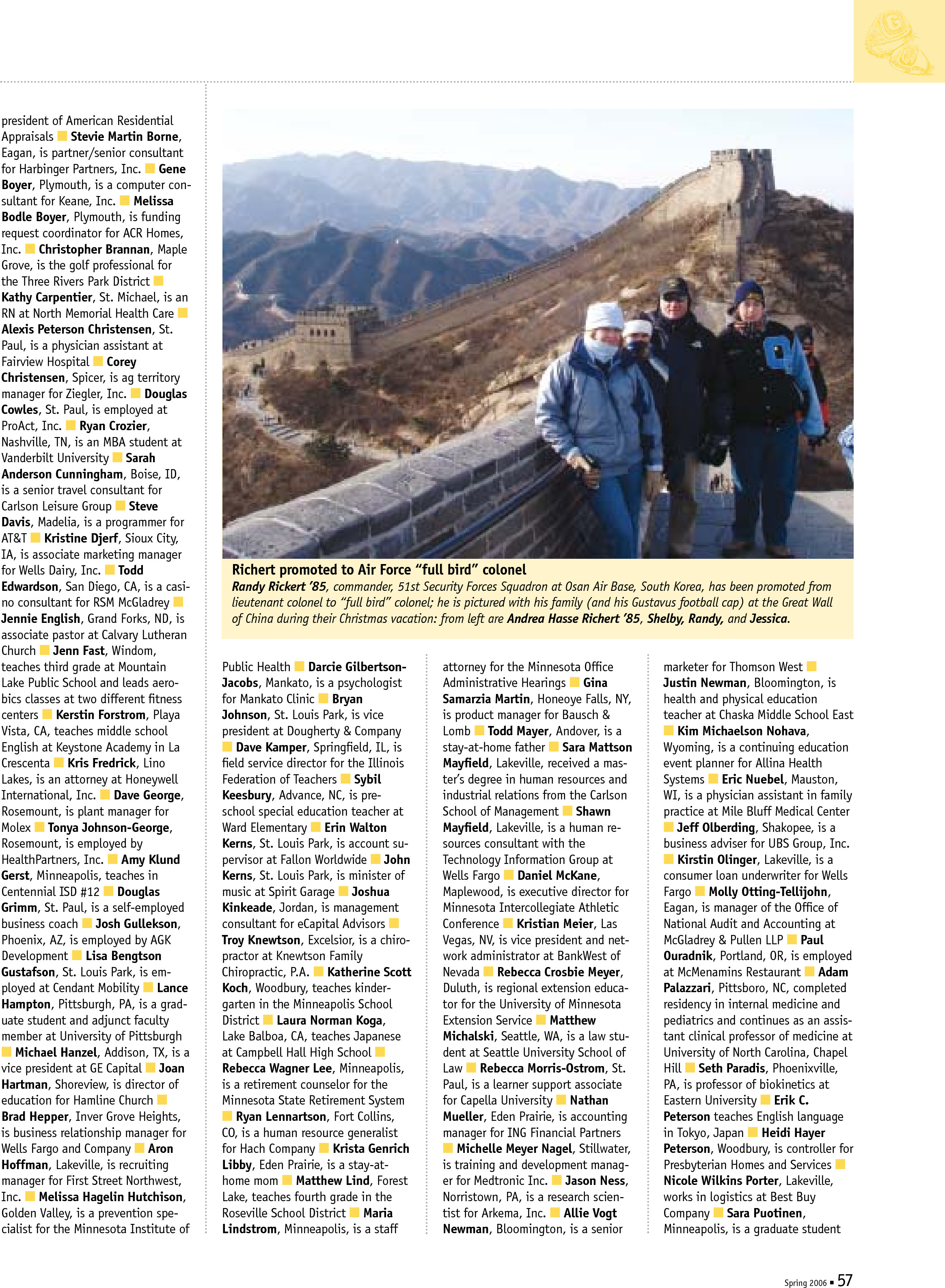 quarterly page