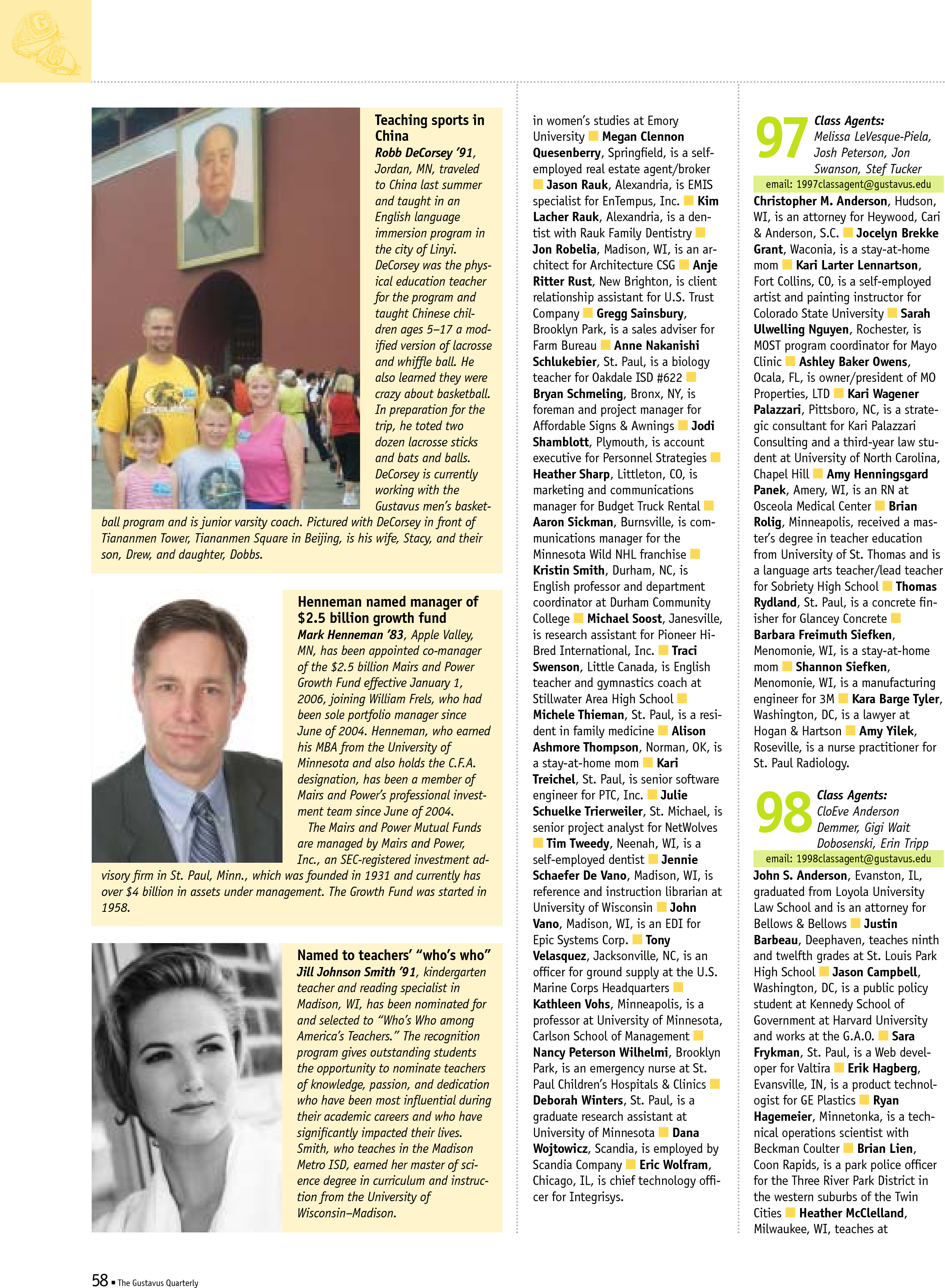 quarterly page