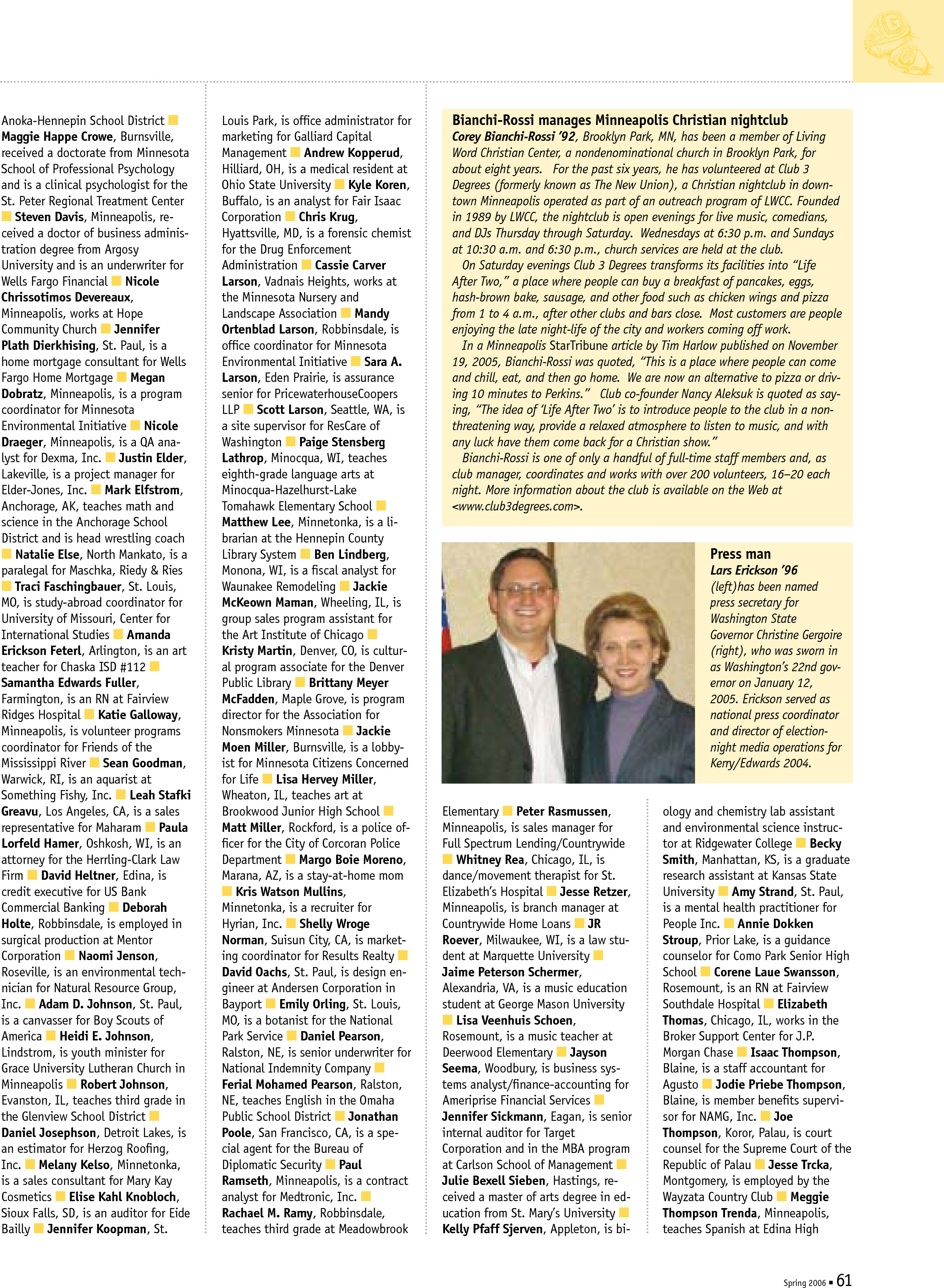 quarterly page