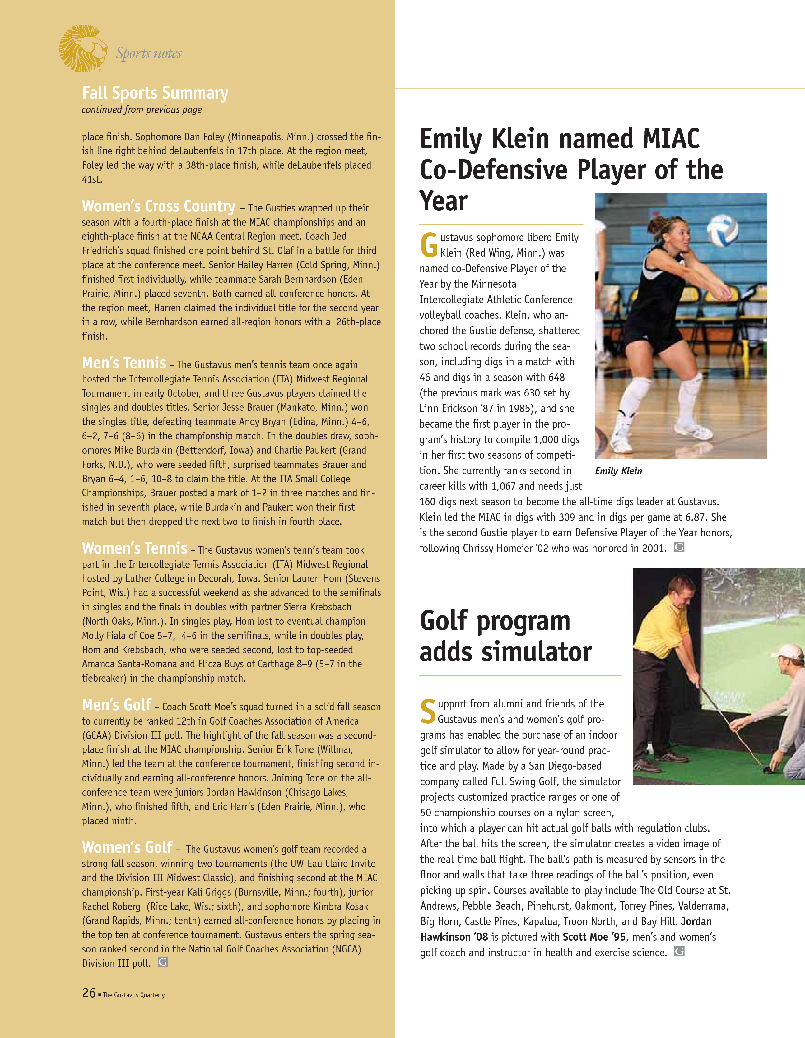 quarterly page