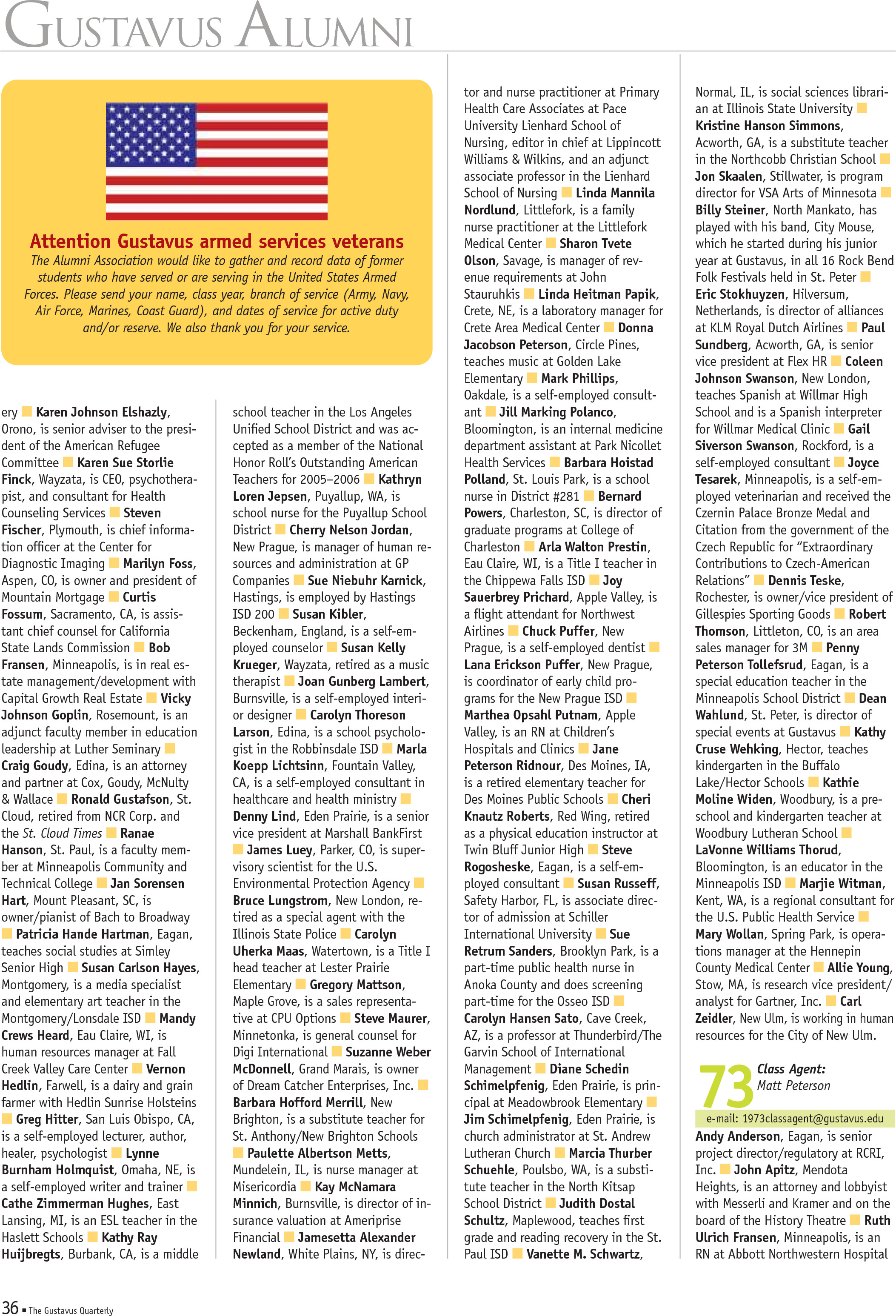 quarterly page