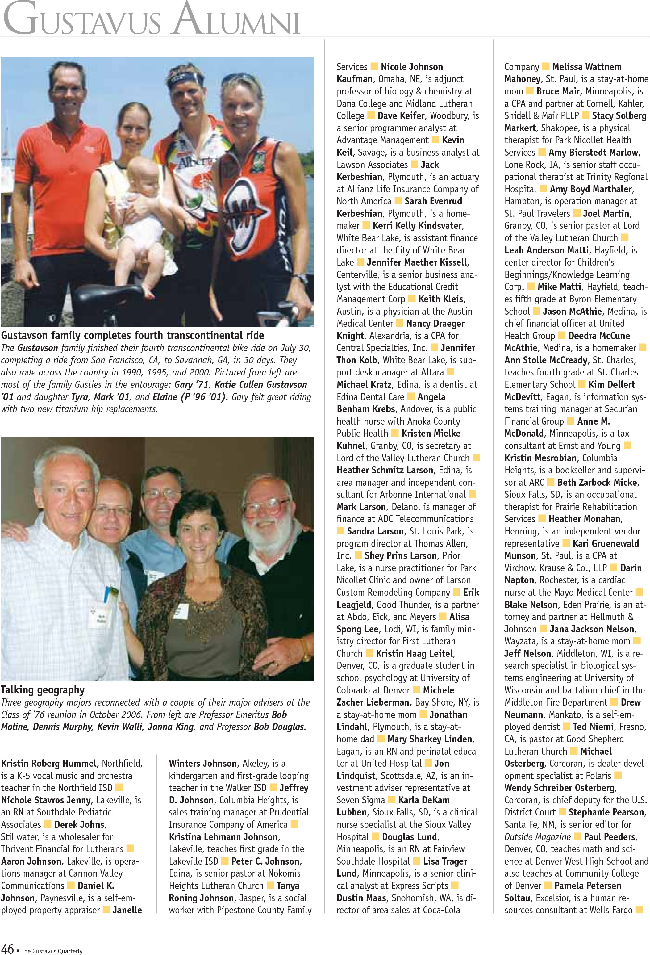quarterly page