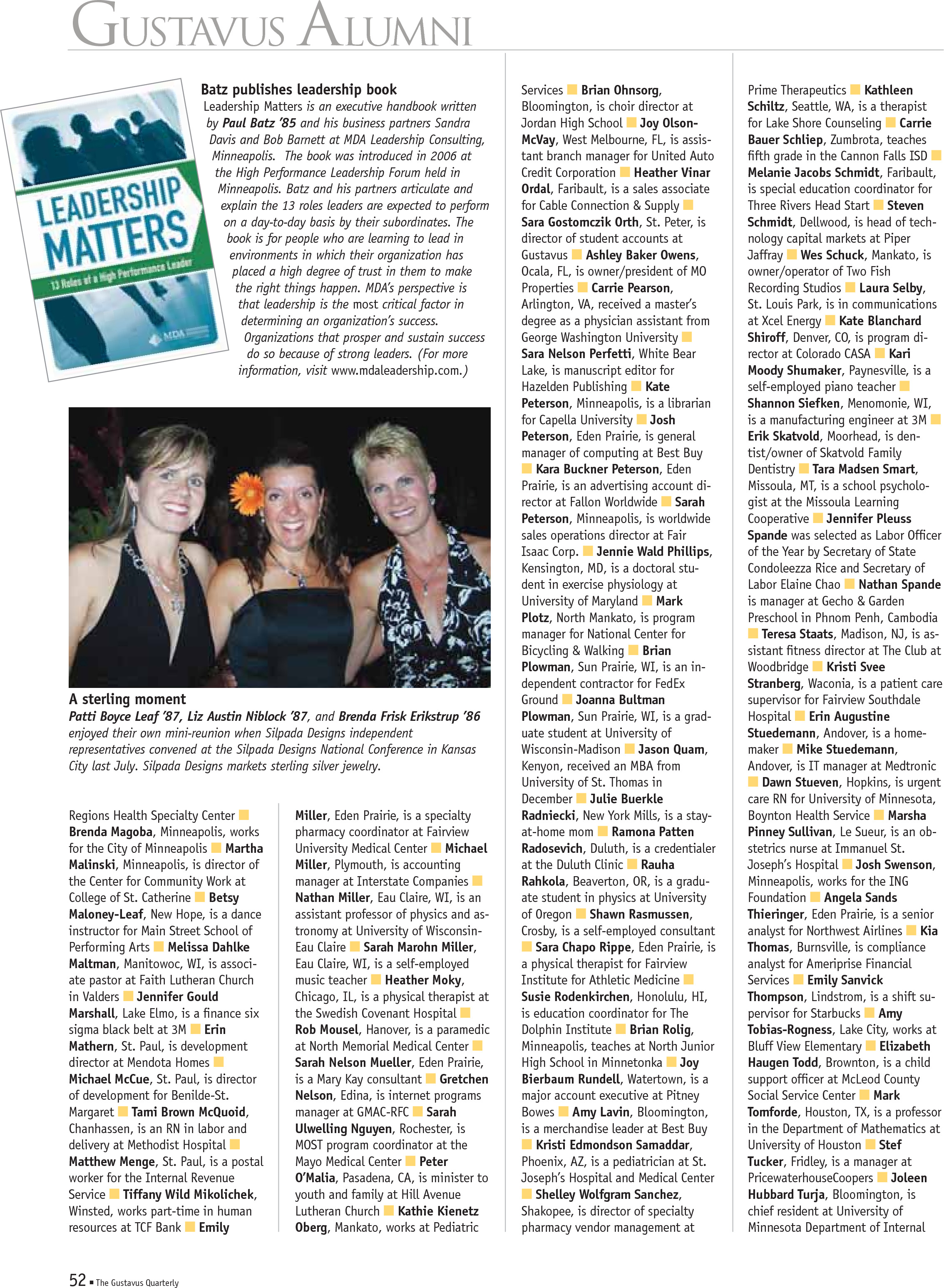 quarterly page