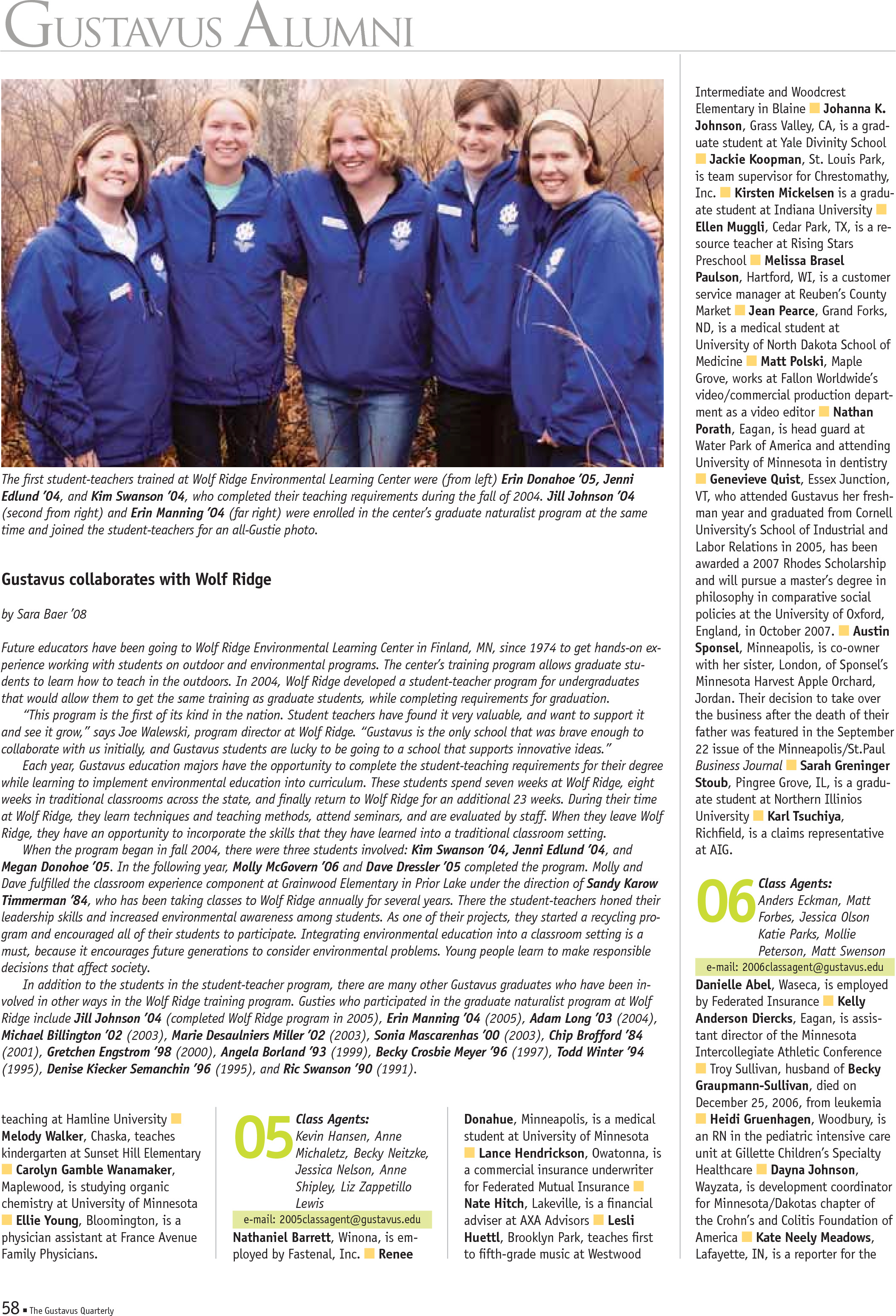 quarterly page