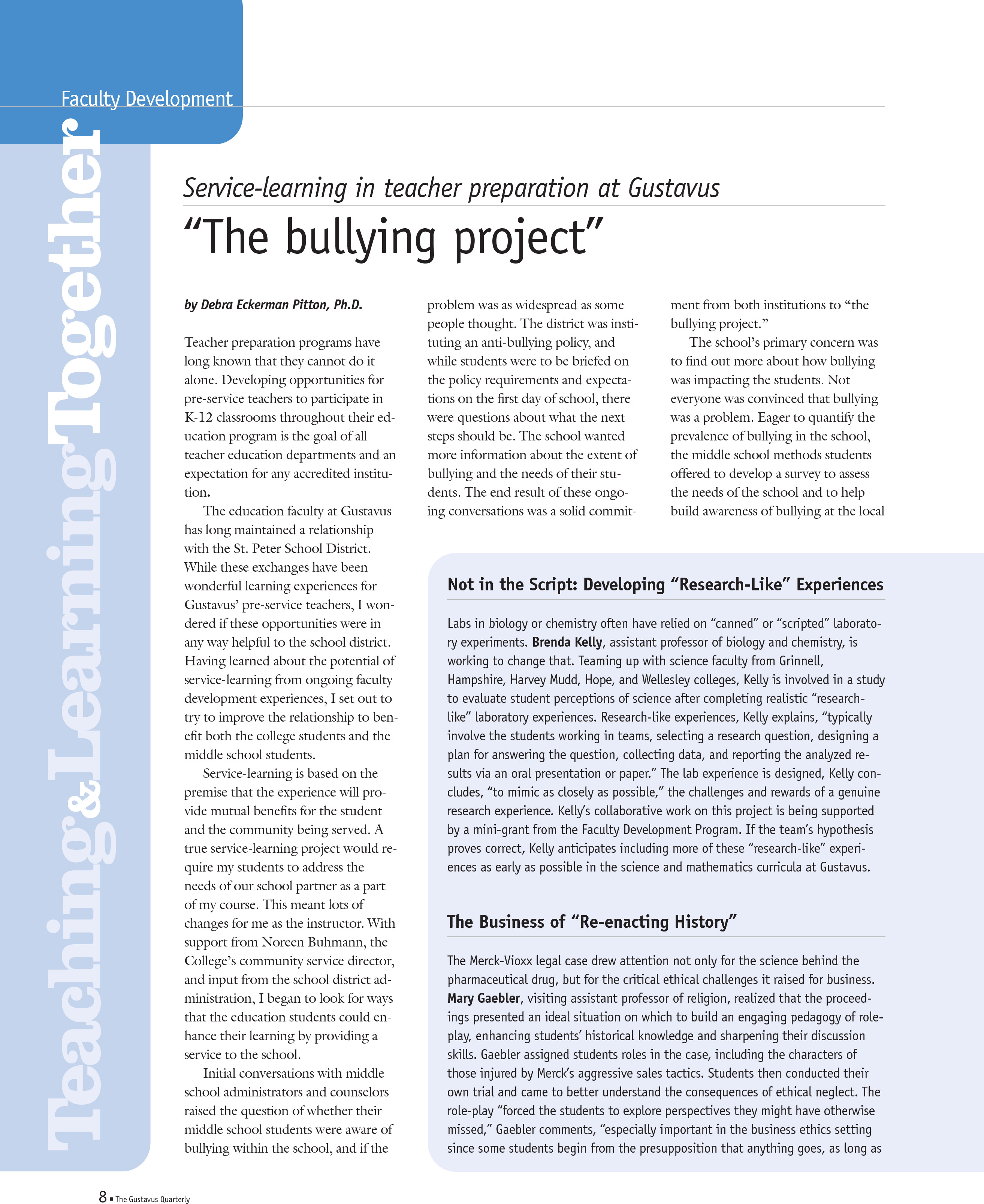 quarterly page