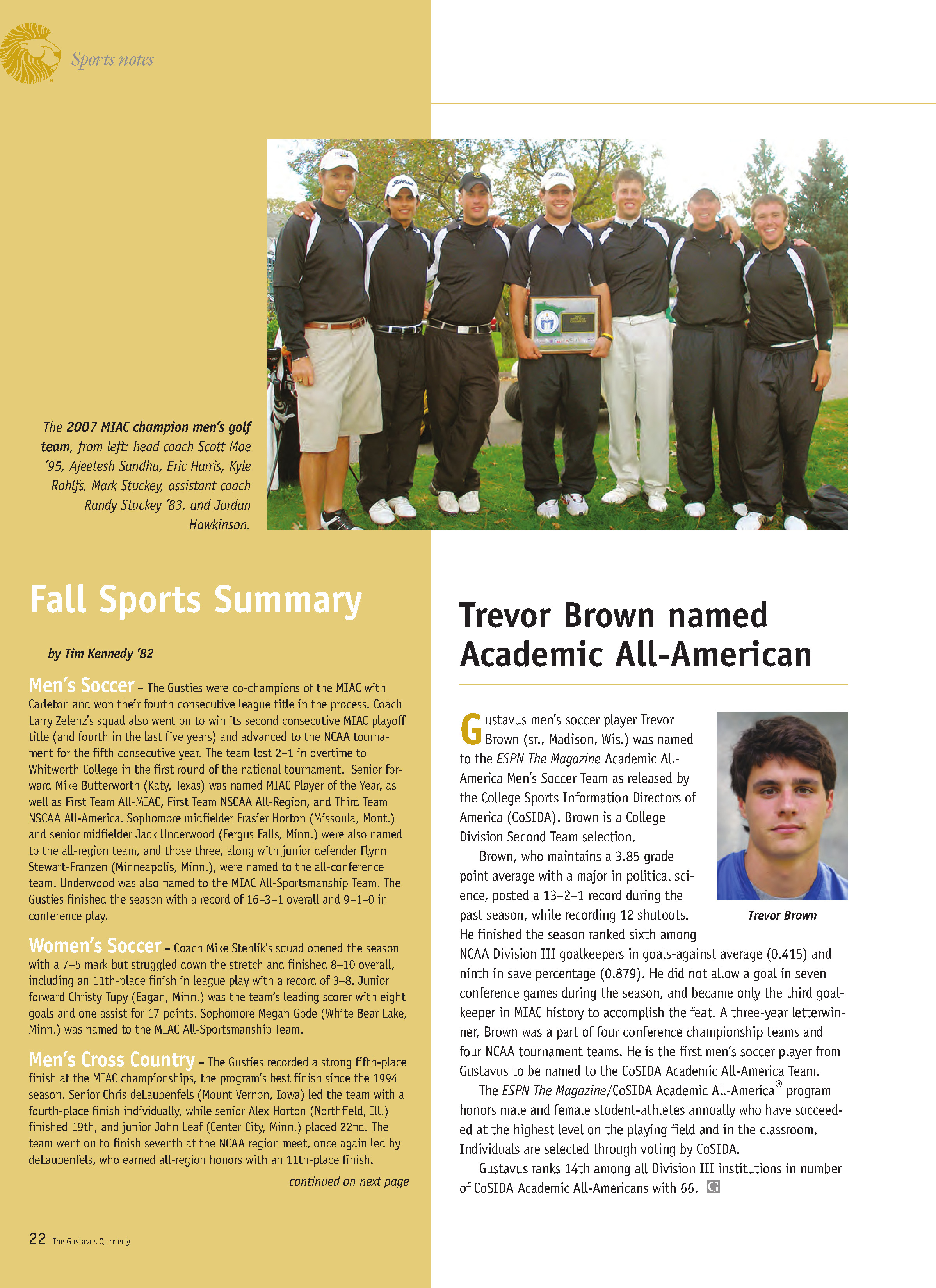 quarterly page