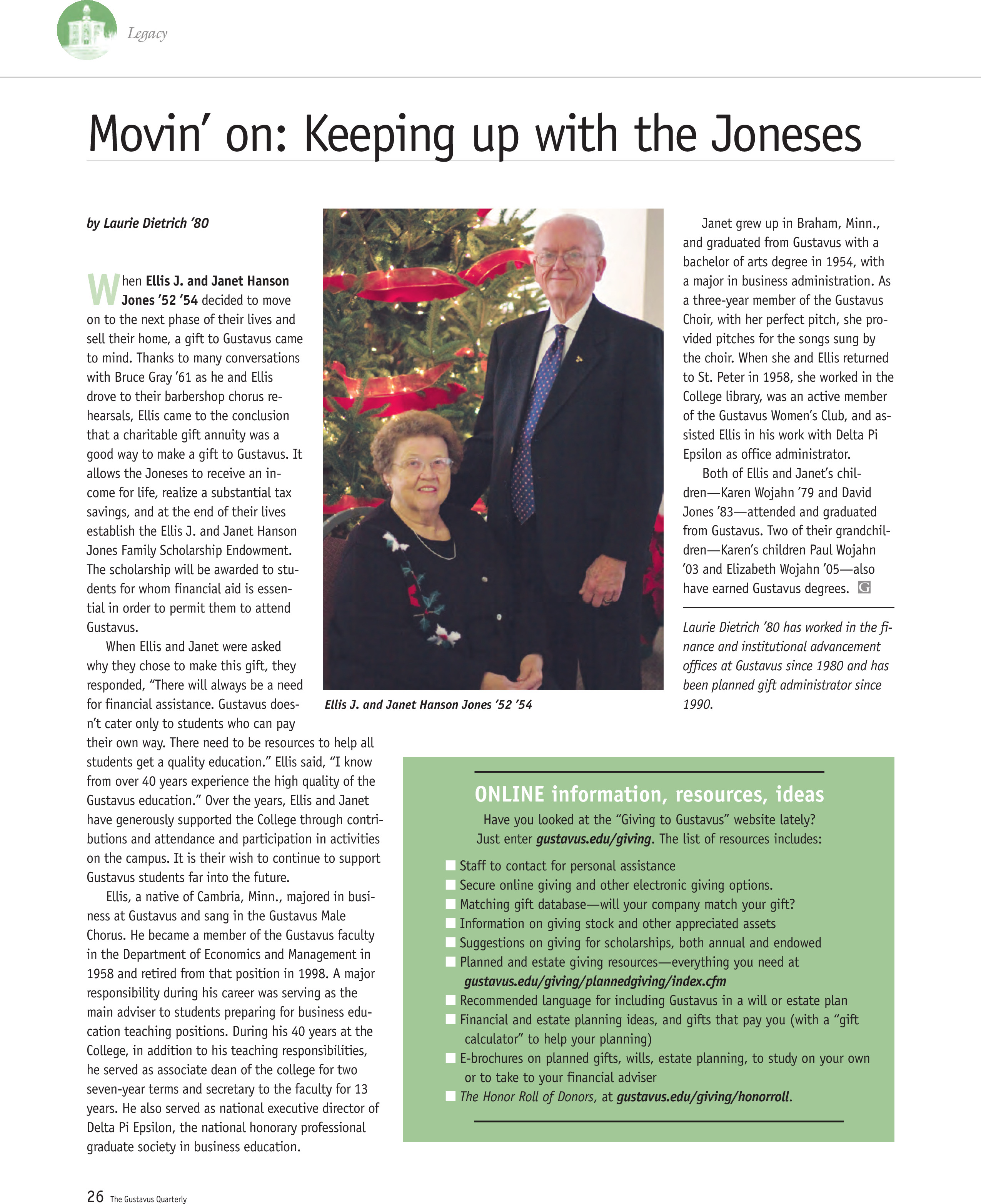 quarterly page