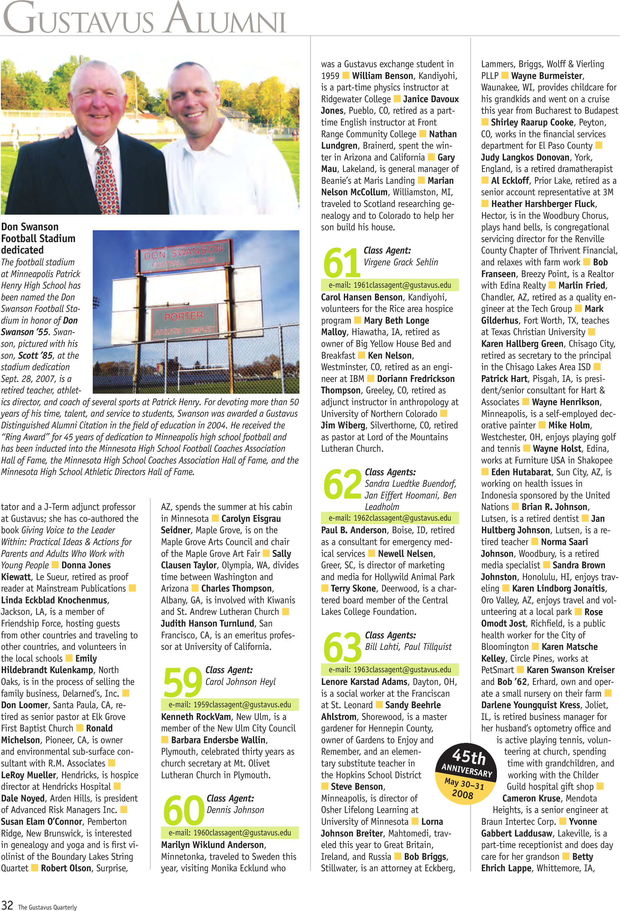 quarterly page