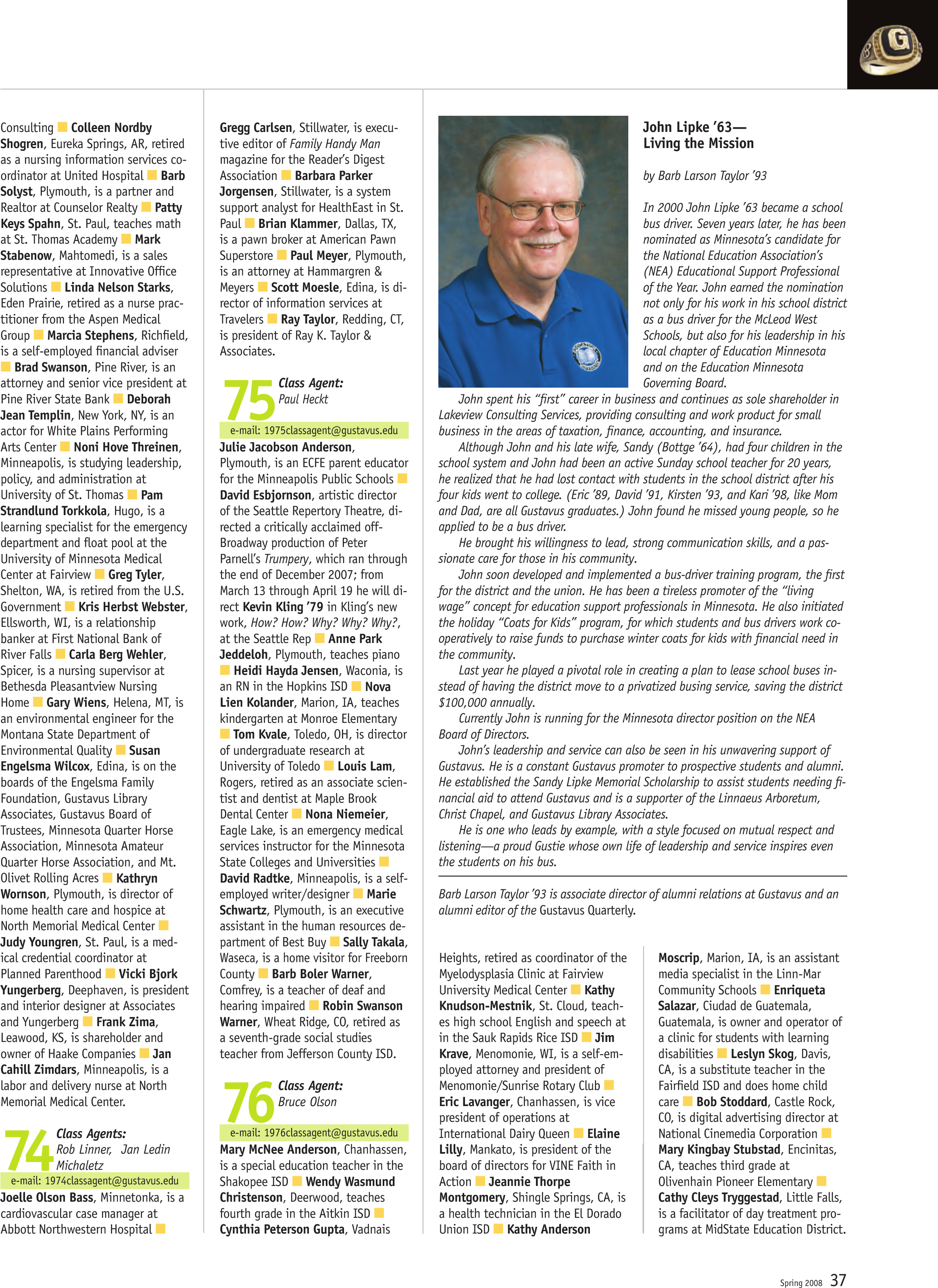 quarterly page