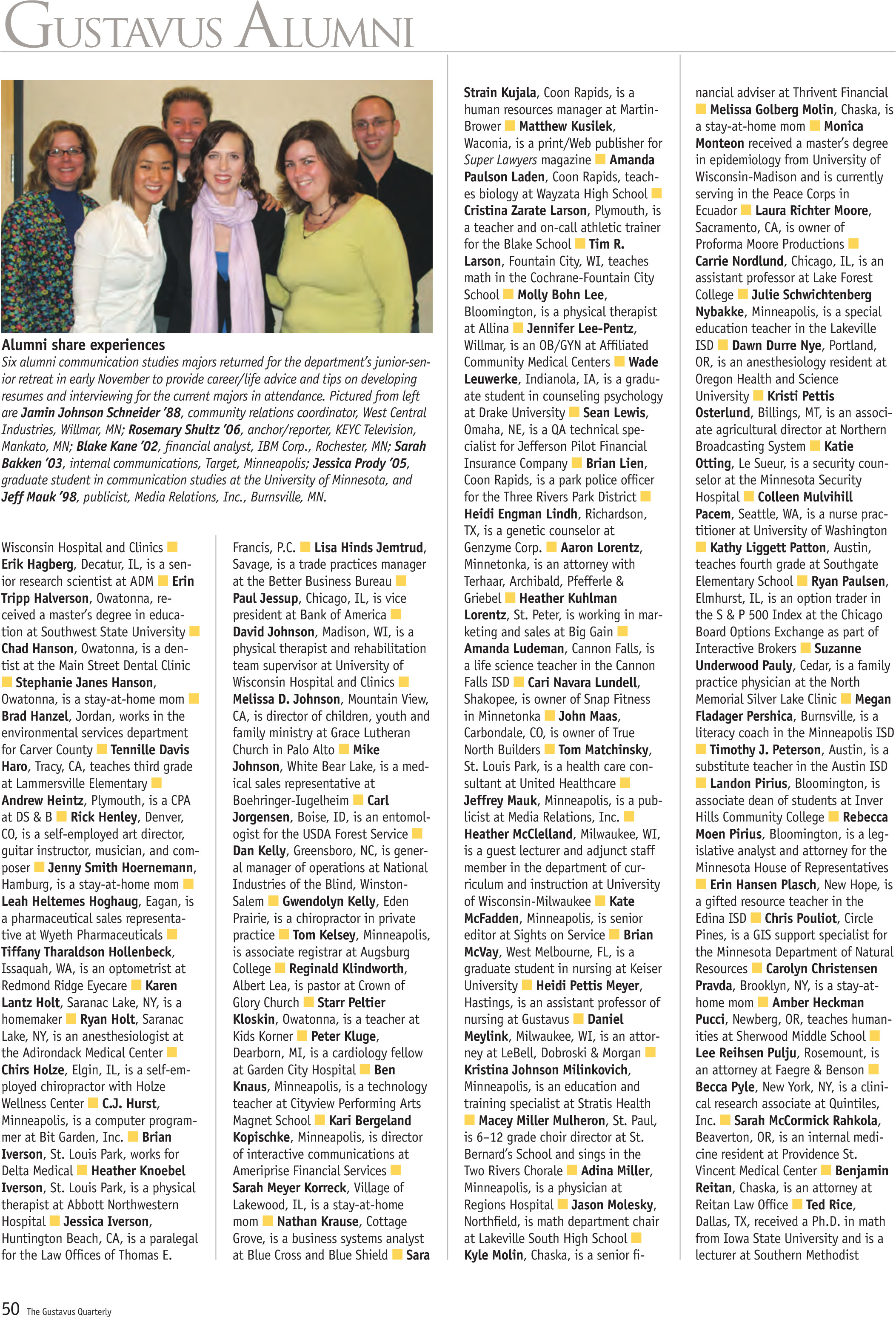quarterly page