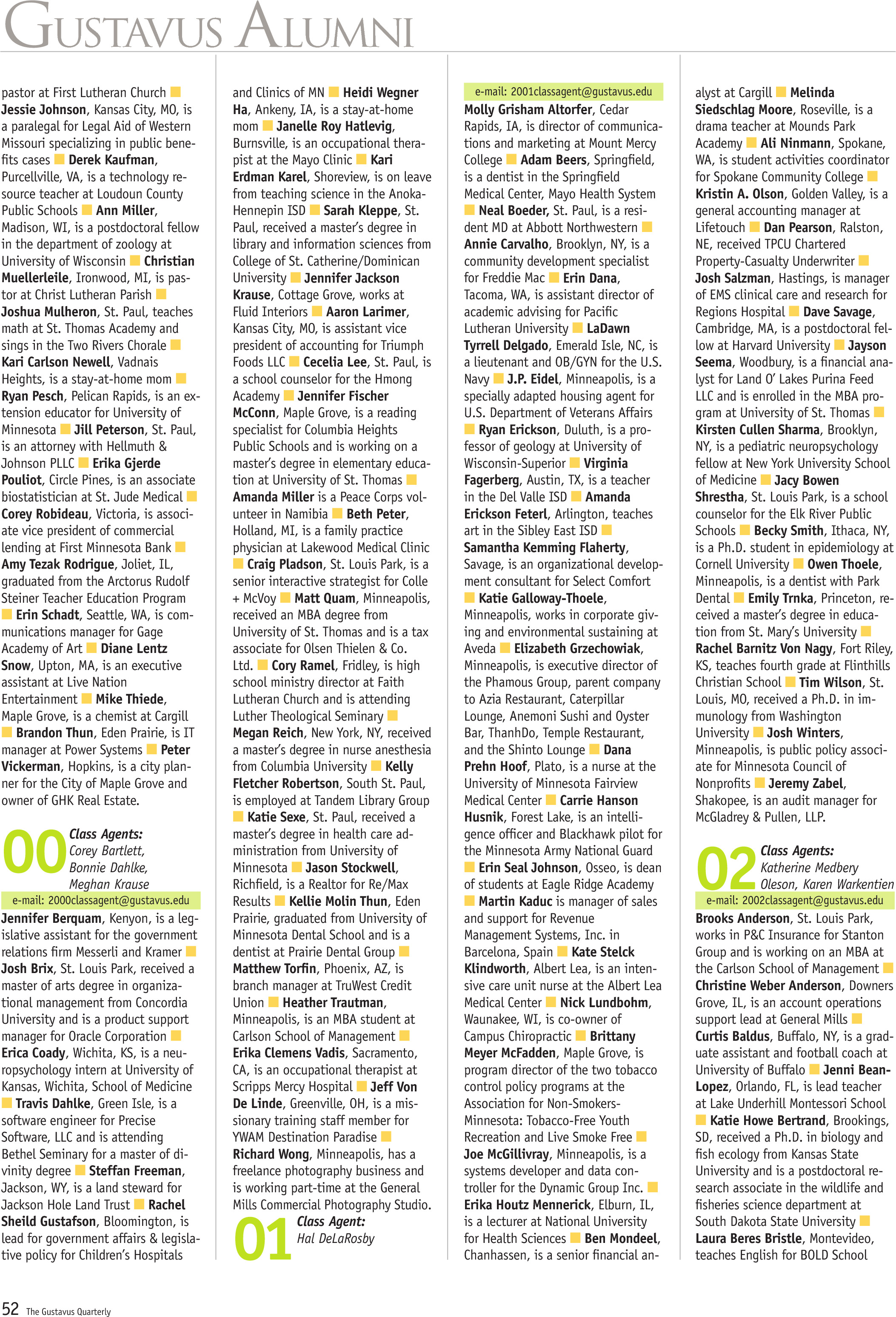 quarterly page
